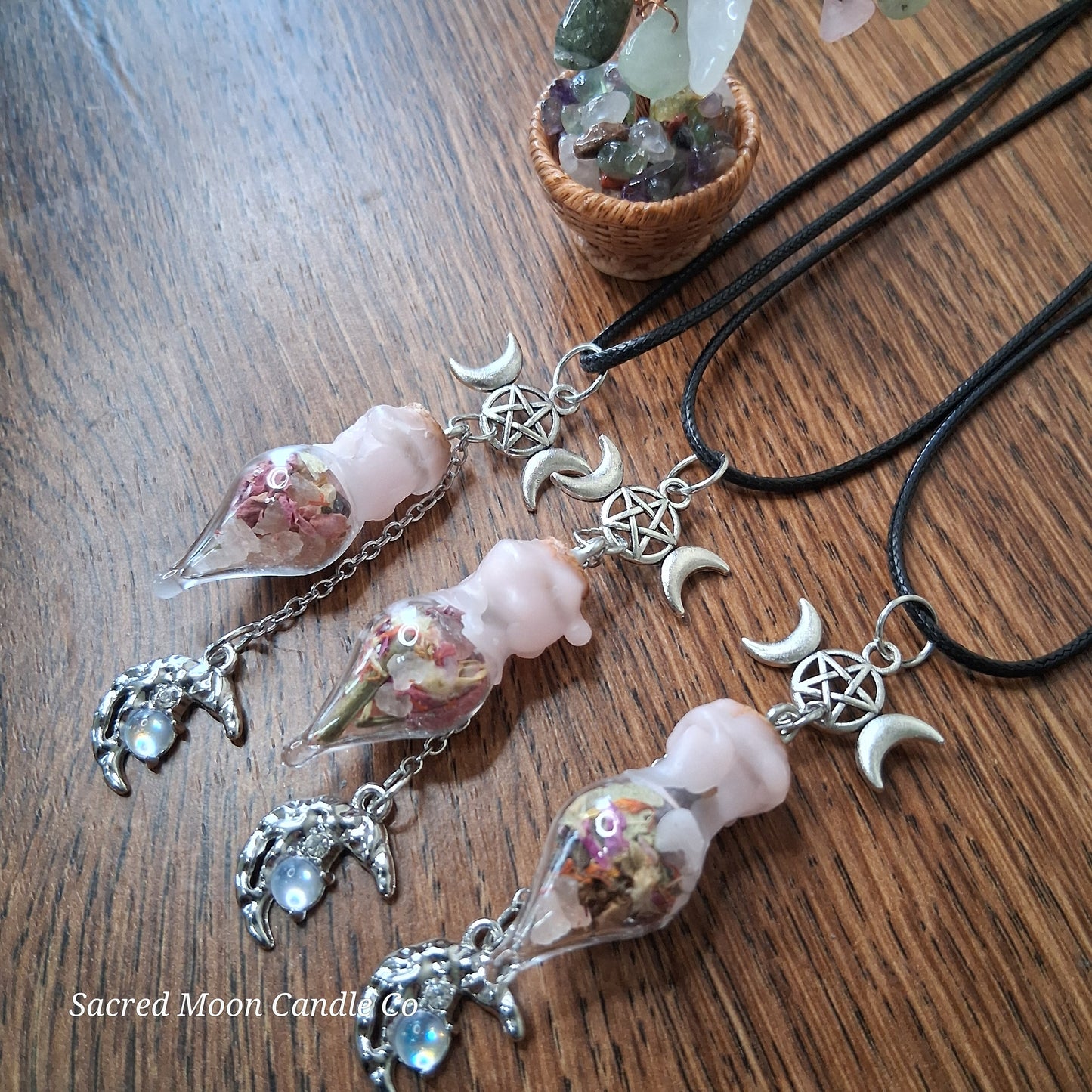 Blossoming Womb Fertility Spell Bottle Necklace