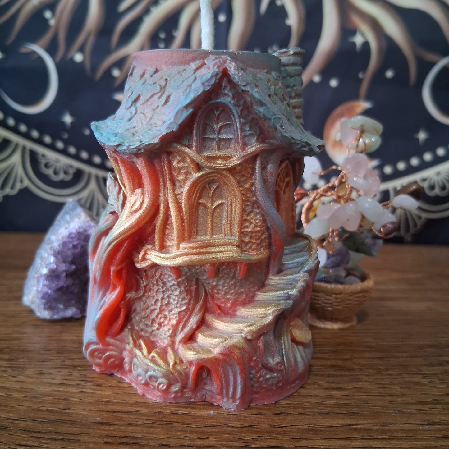 The Fae's Gingerbread Getaway Treehouse Candle