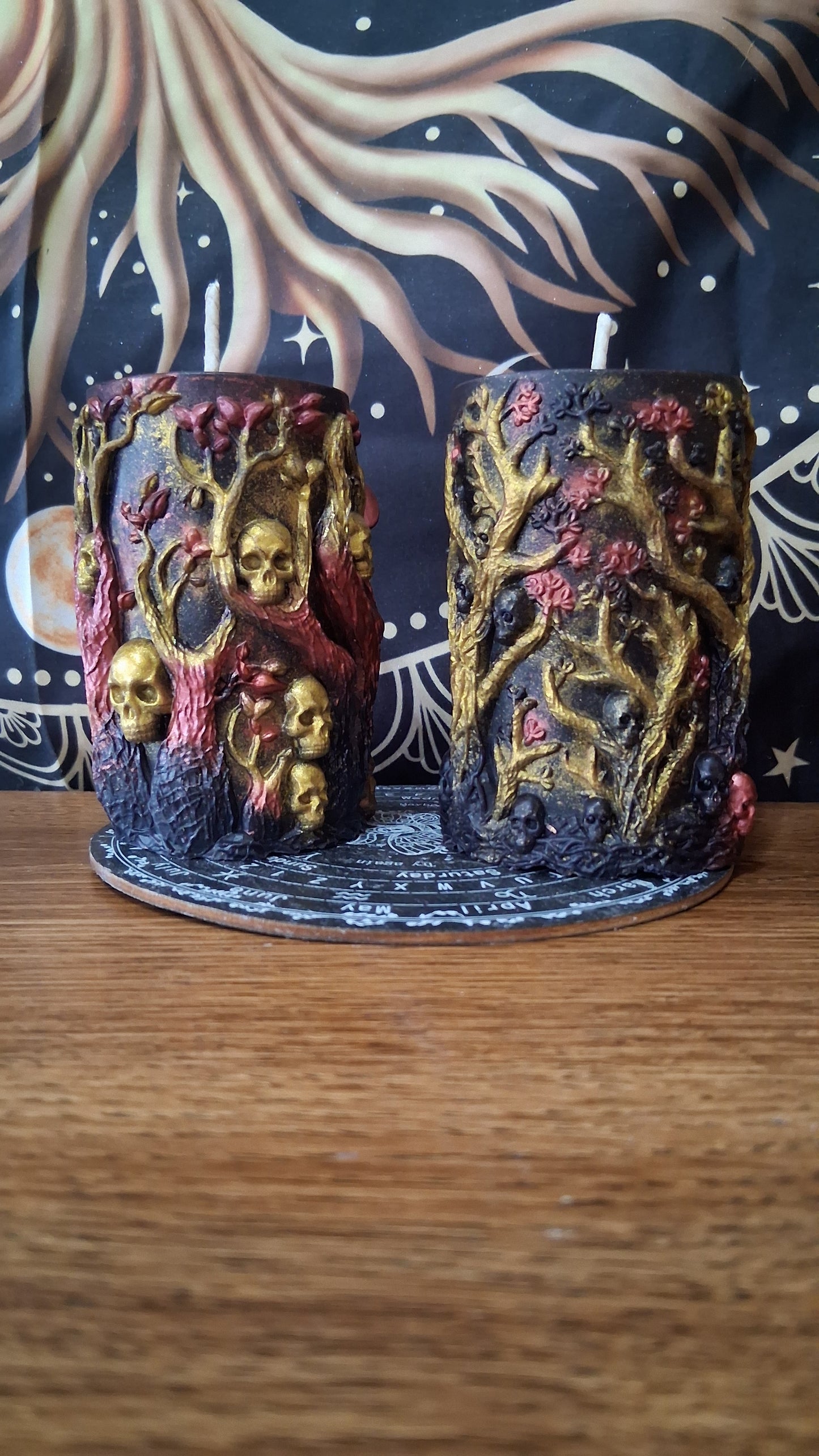 Lilith's Forbidden Fruit Witch Pillar Candles