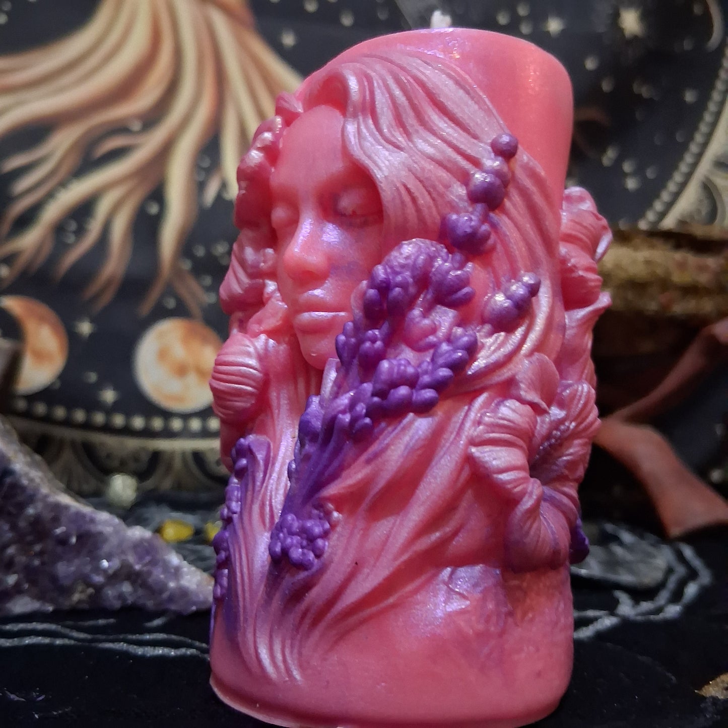 Hibiscus Goddess Ritual Pillar Candle