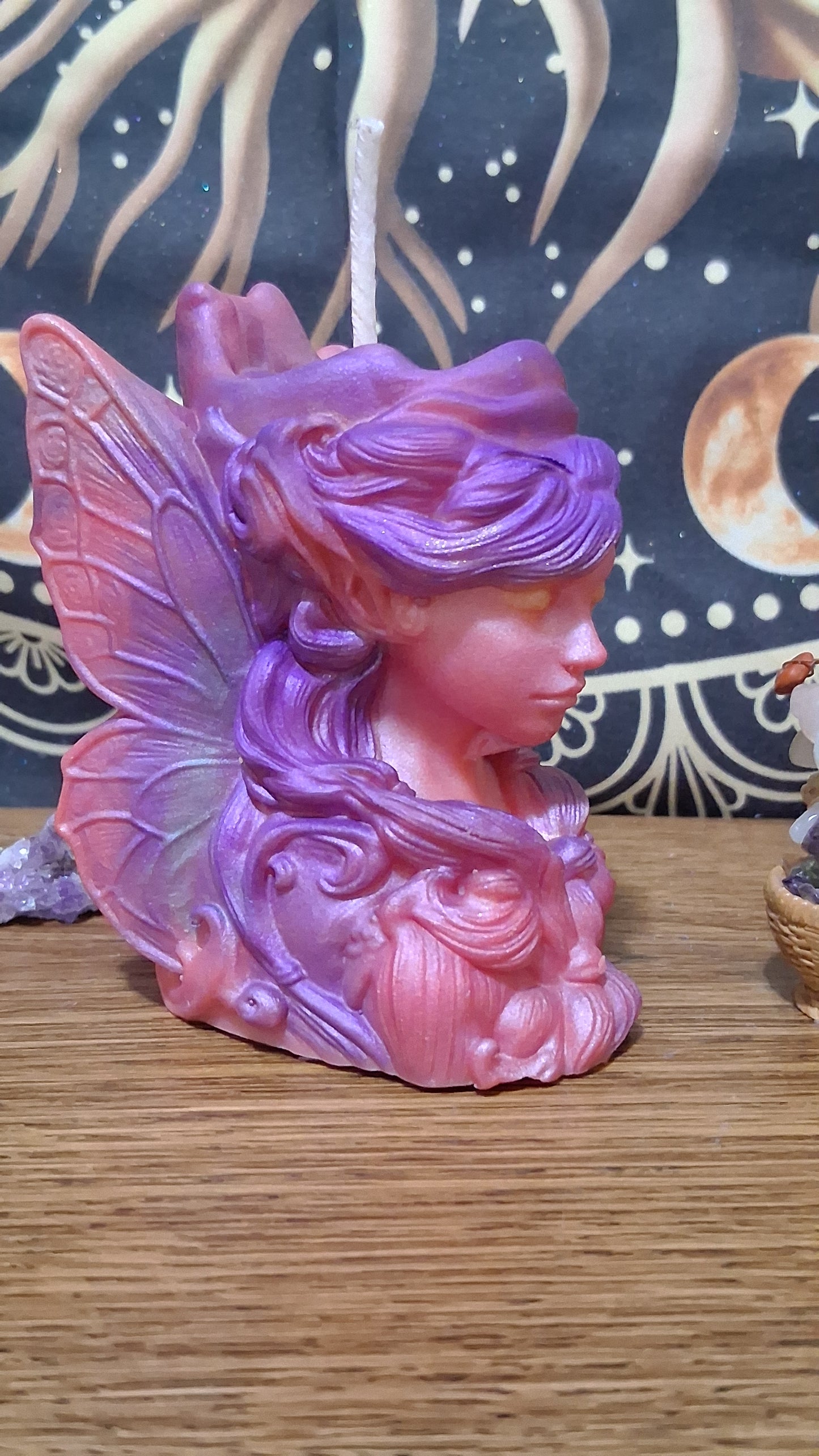 Aurora's Bloom Fairy Pillar Candle