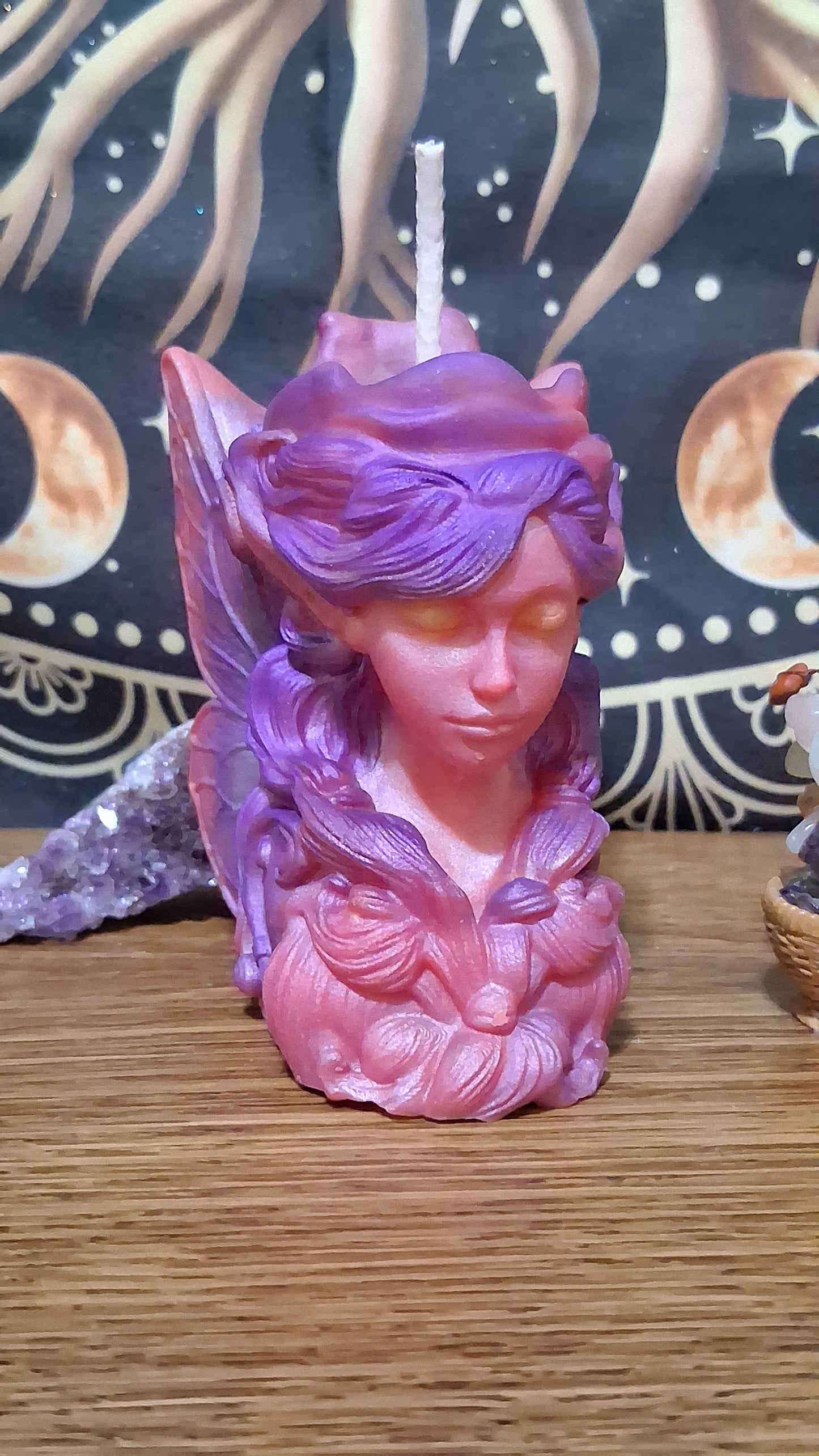 Aurora's Bloom Fairy Pillar Candle