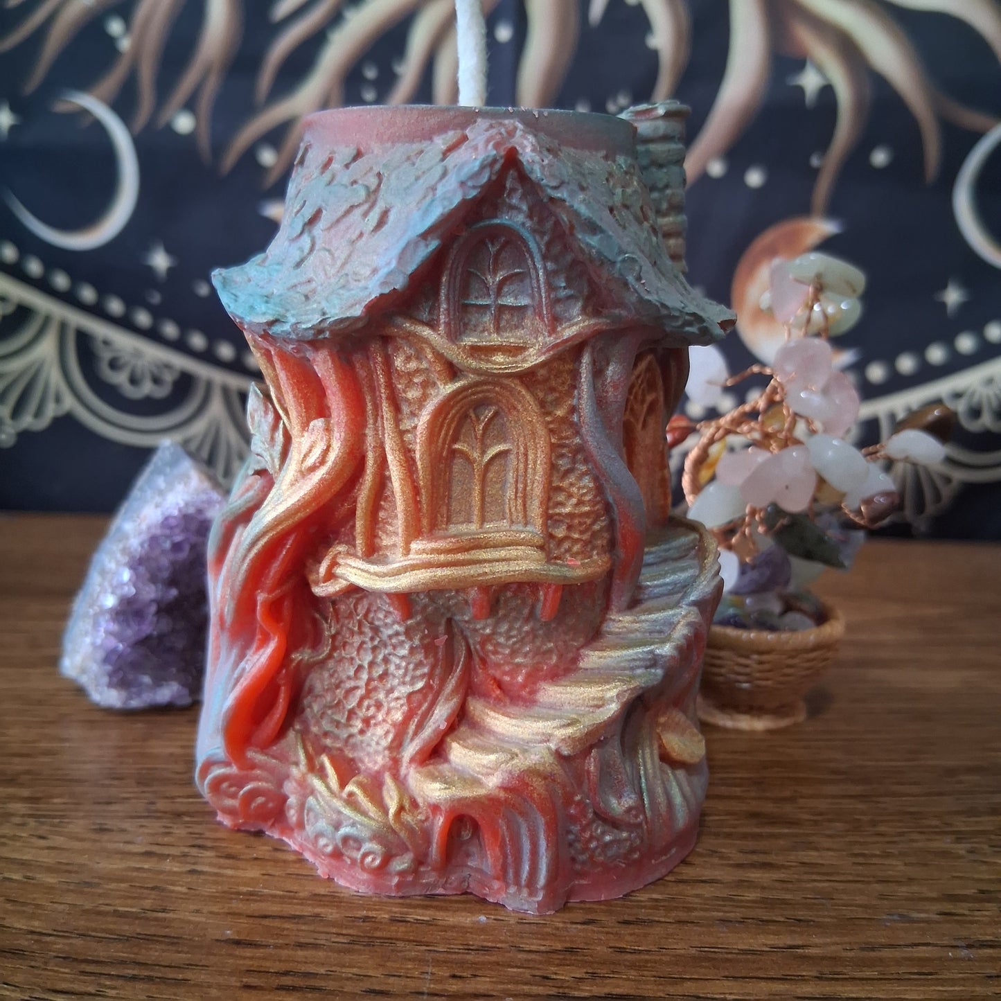 The Fae's Gingerbread Getaway Treehouse Candle