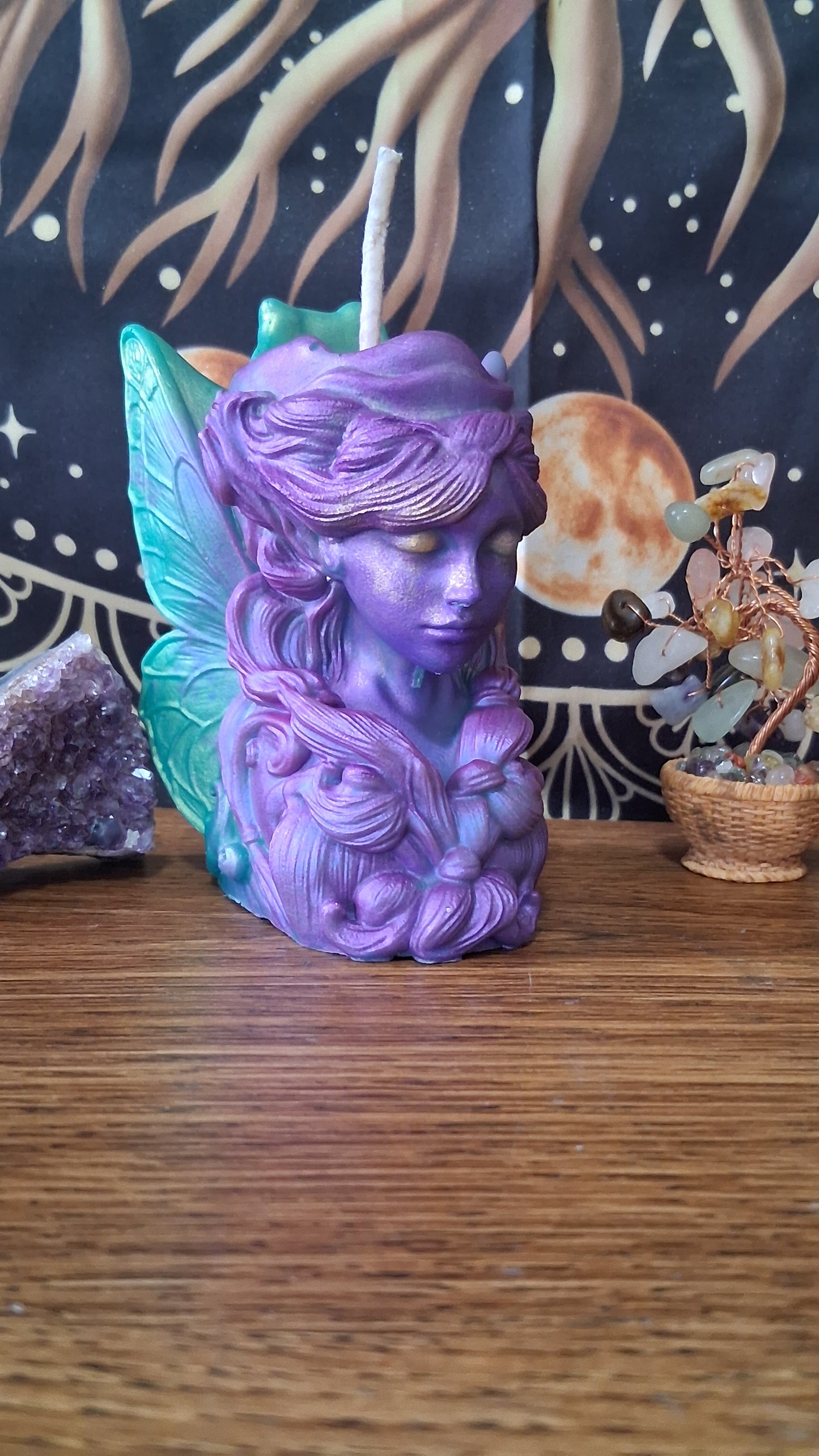 Moonbeam Fairy Pillar Candle