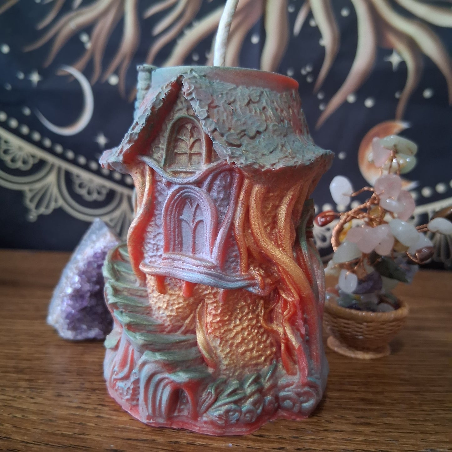 The Fae's Gingerbread Getaway Treehouse Candle