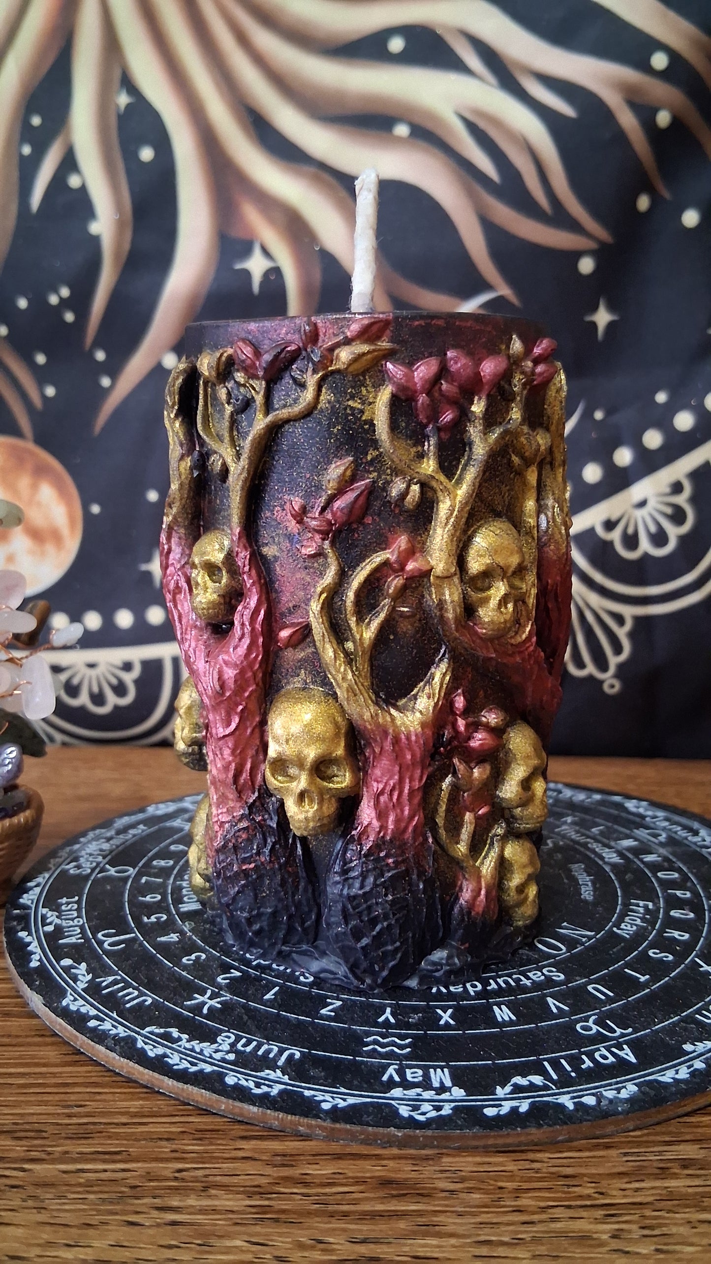 Lilith's Forbidden Fruit Witch Pillar Candles