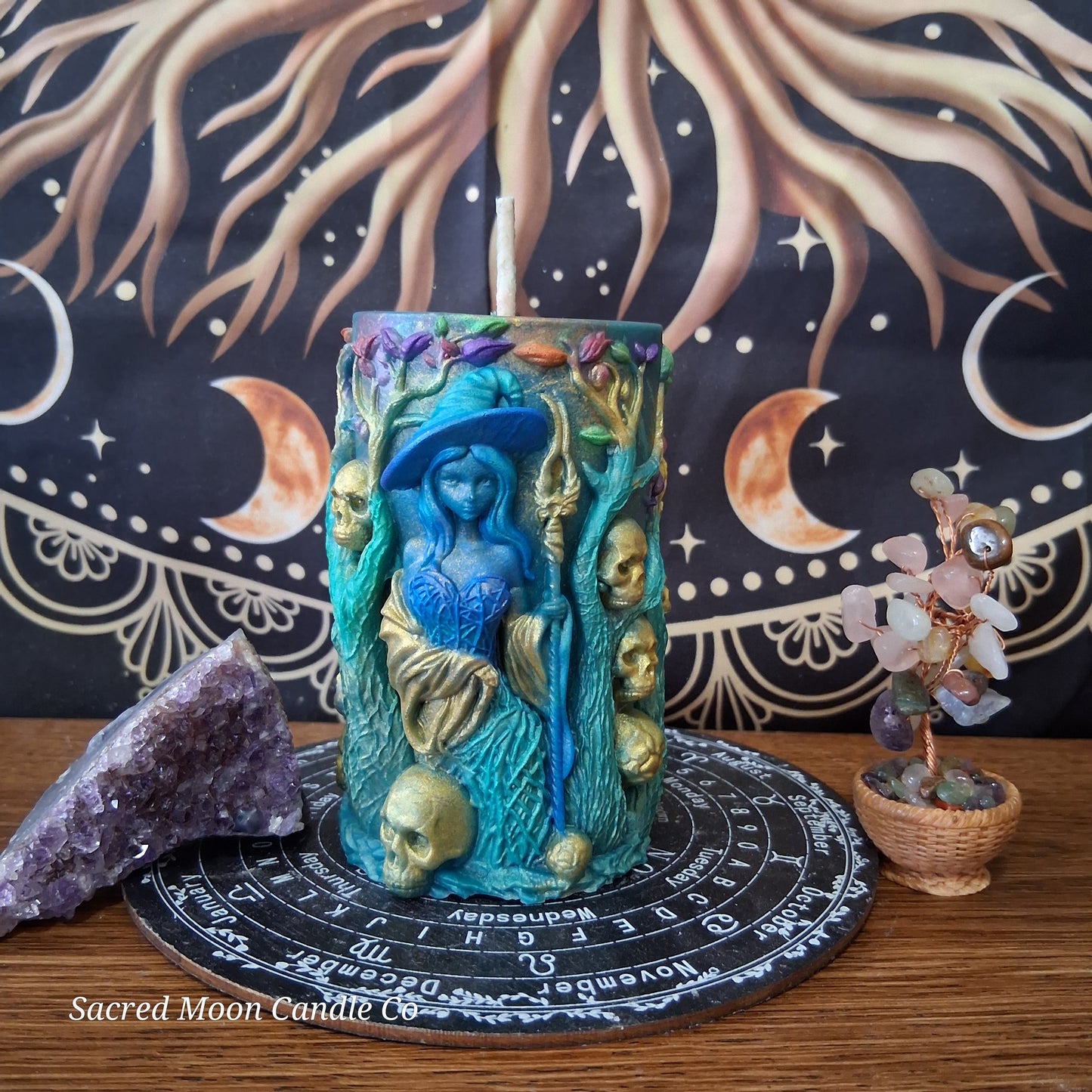Amphitrite Goddess Witch Pillar Ritual Candle