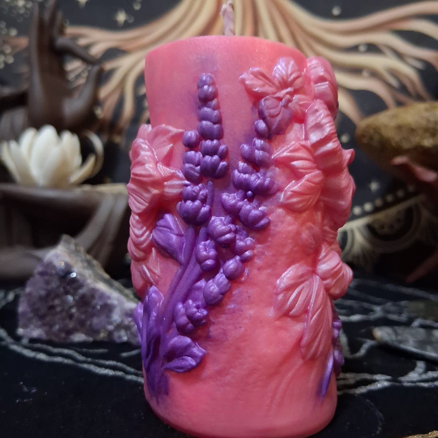 Hibiscus Goddess Ritual Pillar Candle
