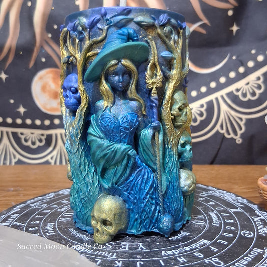 Frigg Allmother's Blessing Witch Pillar Candle