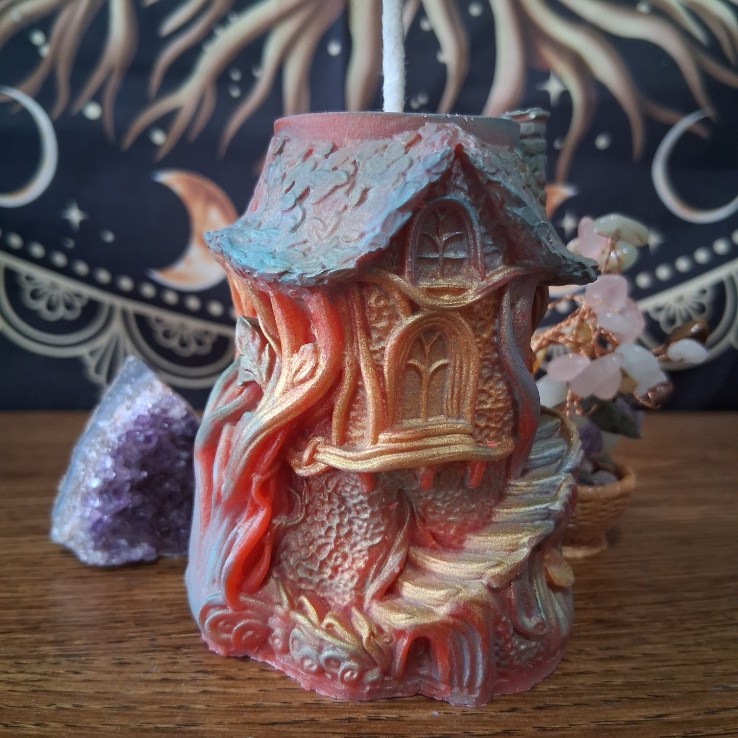 The Fae's Gingerbread Getaway Treehouse Candle