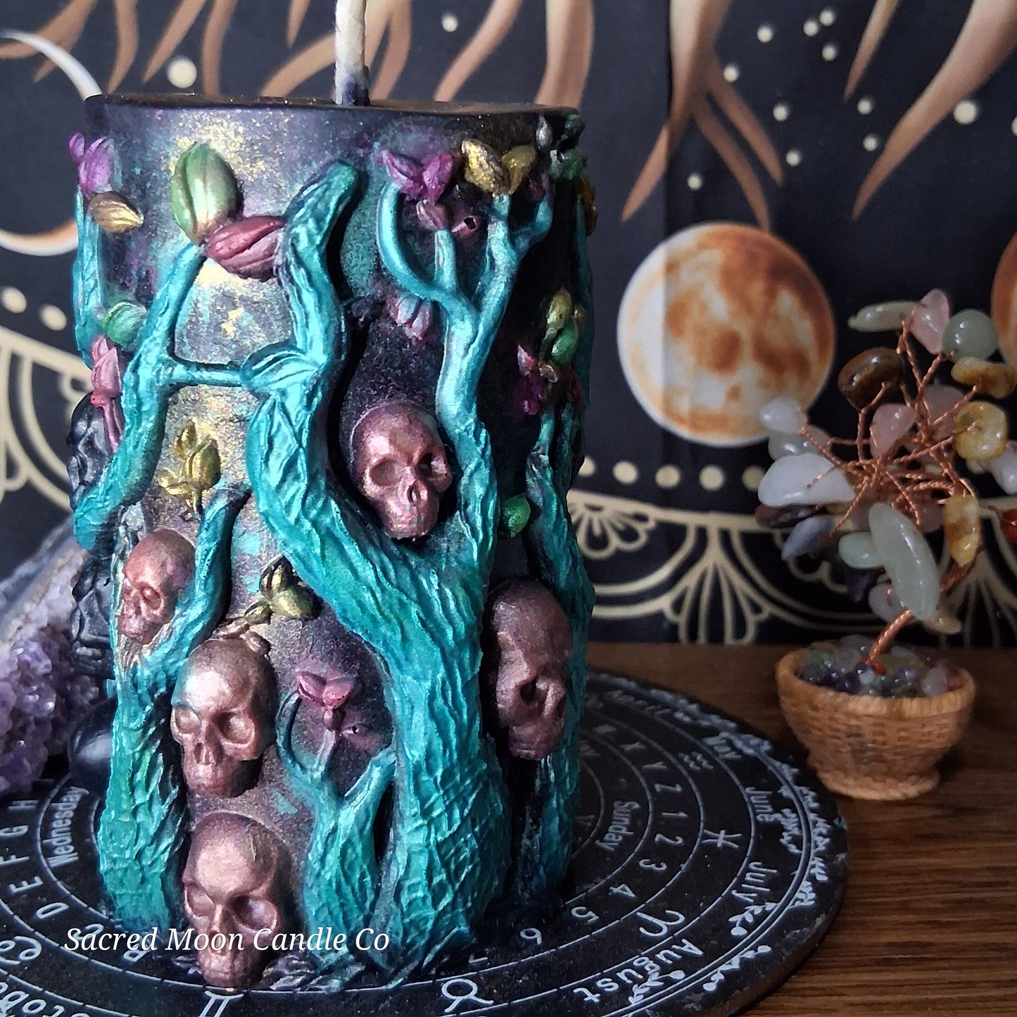 Freya Goddess of Love, Beauty, Fertility, Sex, War, Death, and Magic Witch Pillar Ritual Candles