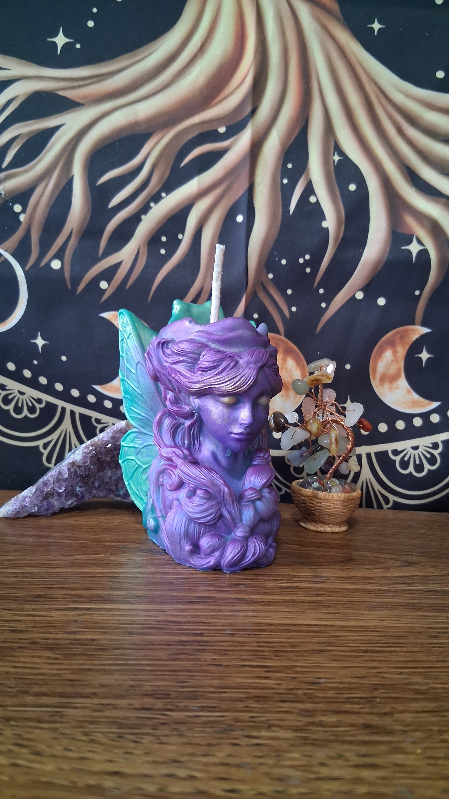 Moonbeam Fairy Pillar Candle