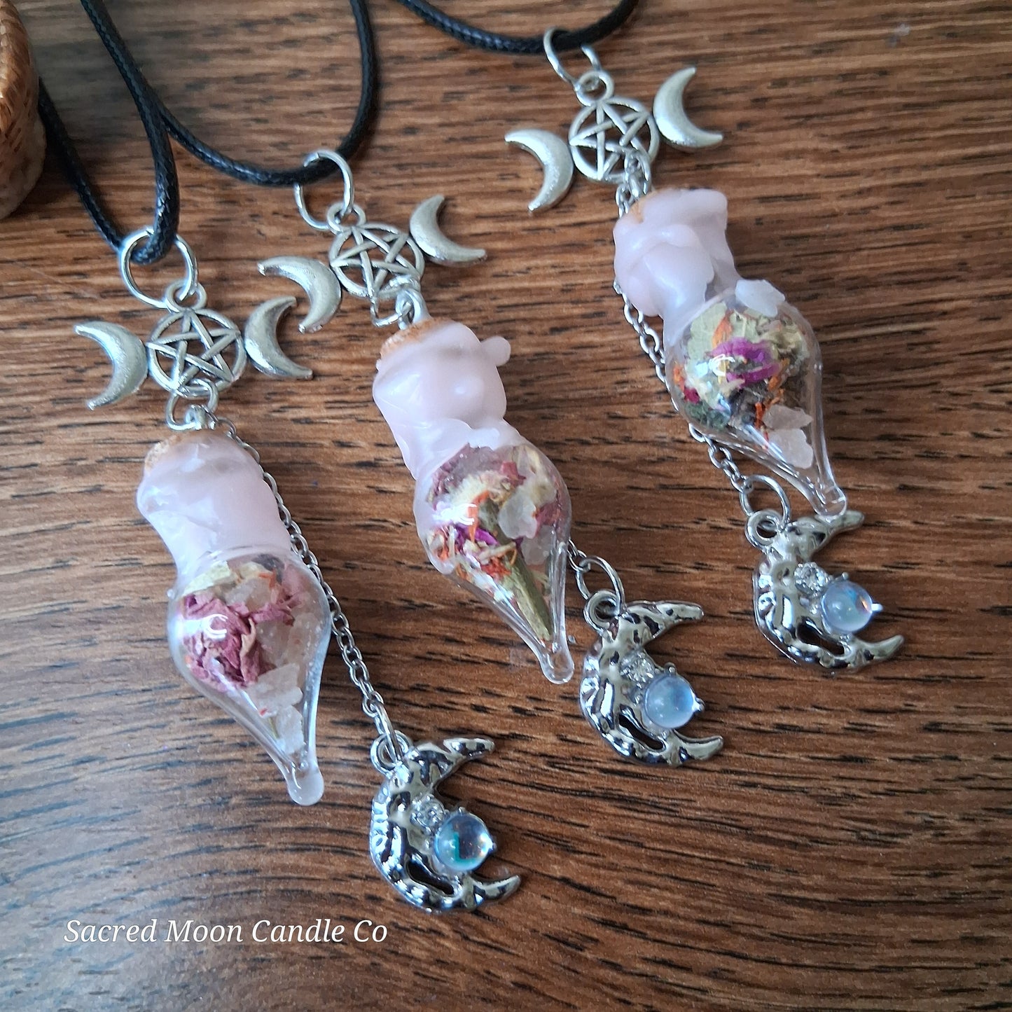 Blossoming Womb Fertility Spell Bottle Necklace
