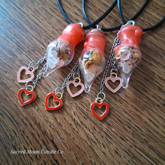 The Lovers Knott Spell Bottle Amulet Necklaces
