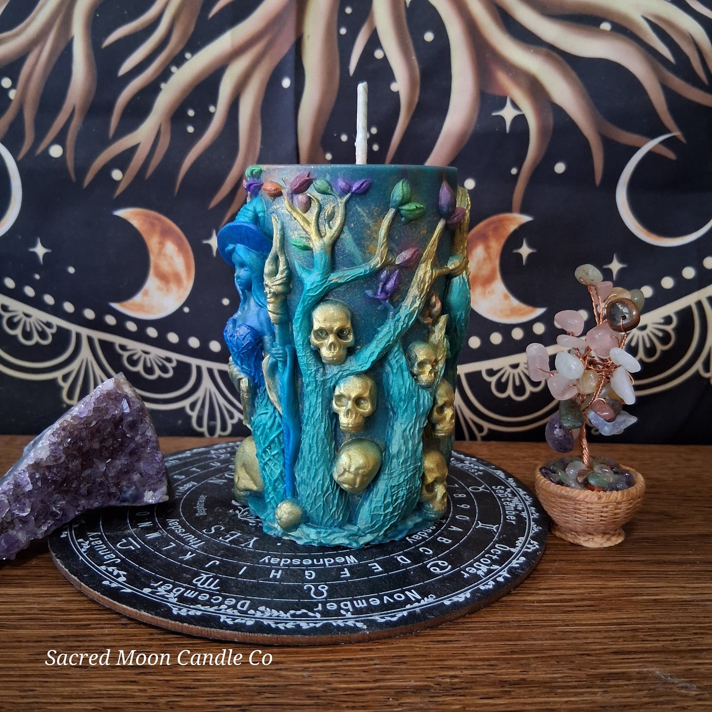 Amphitrite Goddess Witch Pillar Ritual Candle