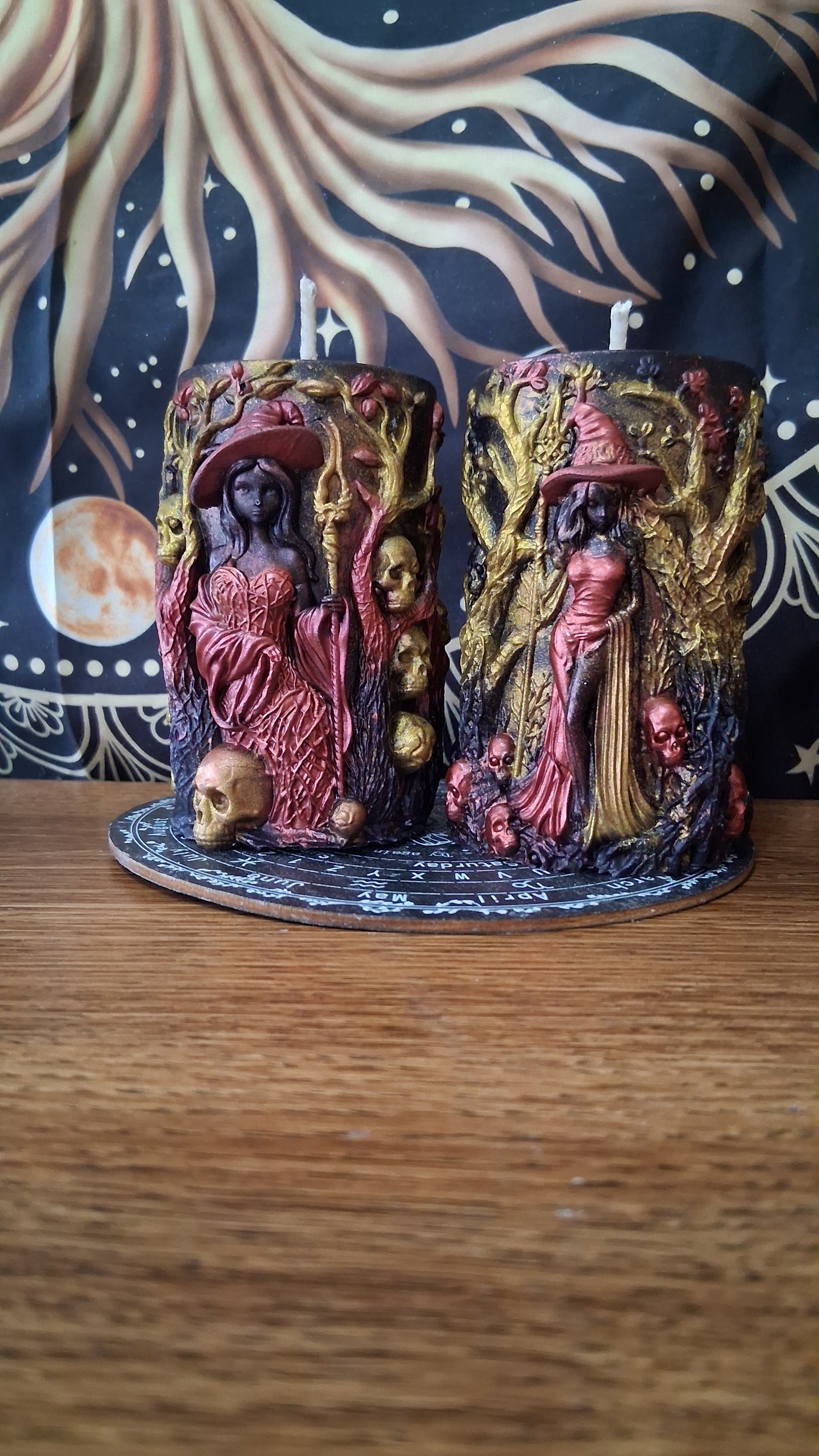 Lilith's Forbidden Fruit Witch Pillar Candles