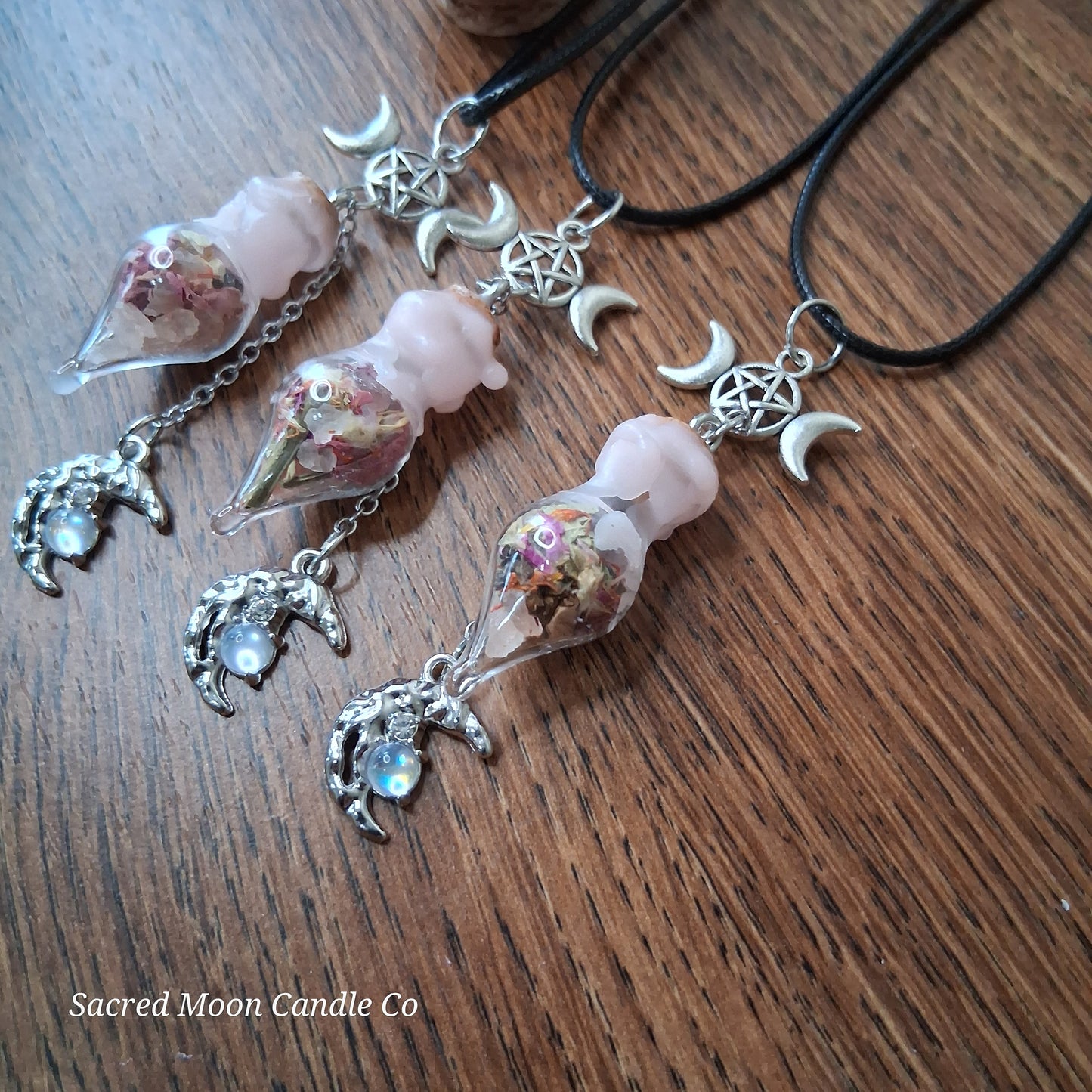 Blossoming Womb Fertility Spell Bottle Necklace