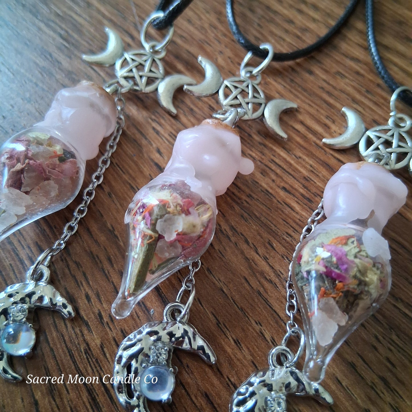 Blossoming Womb Fertility Spell Bottle Necklace