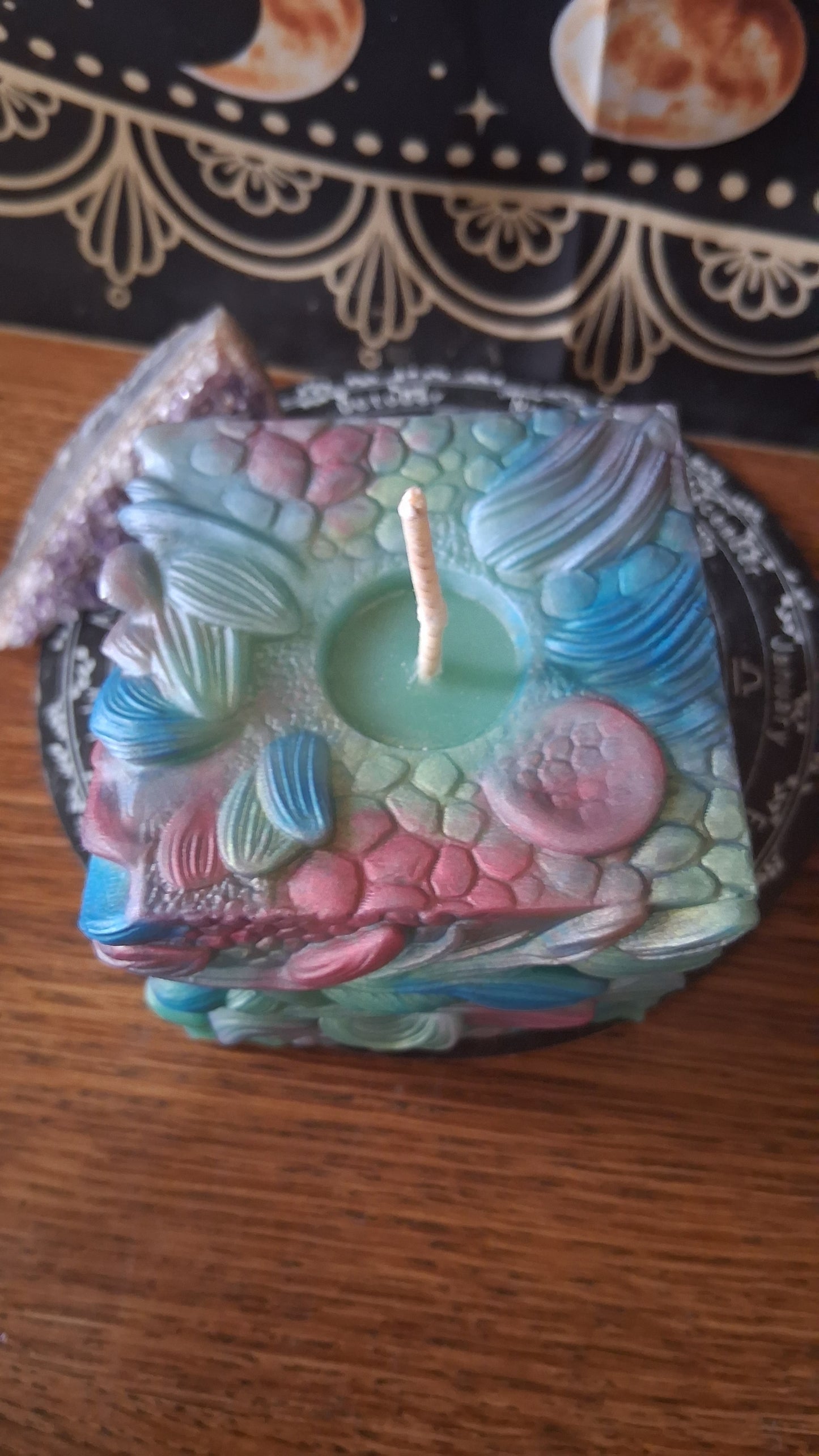 Rainbow Dragon's Gaze Elixir Pillar Candle