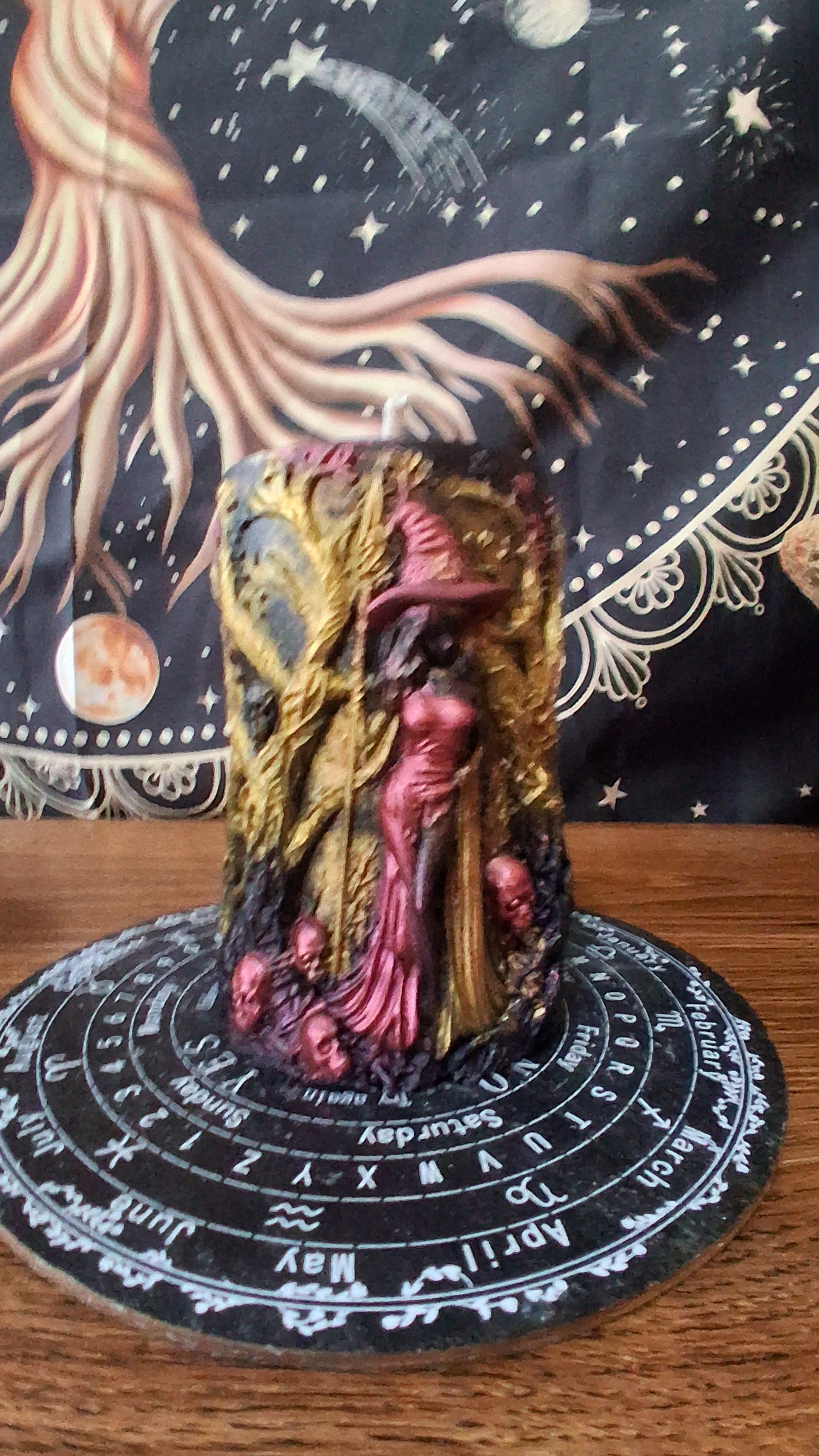 Lilith's Forbidden Fruit Witch Pillar Candles