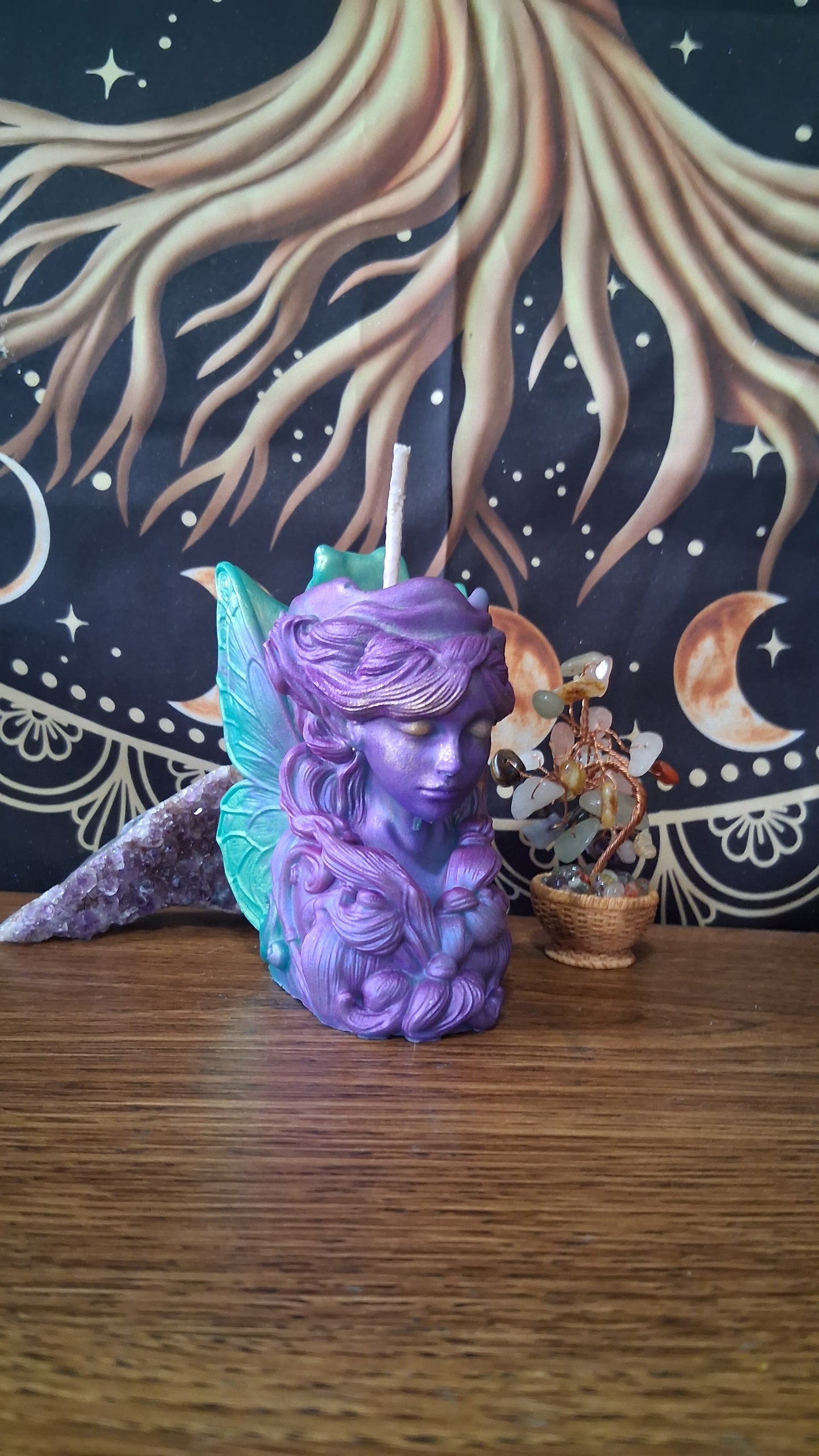 Moonbeam Fairy Pillar Candle