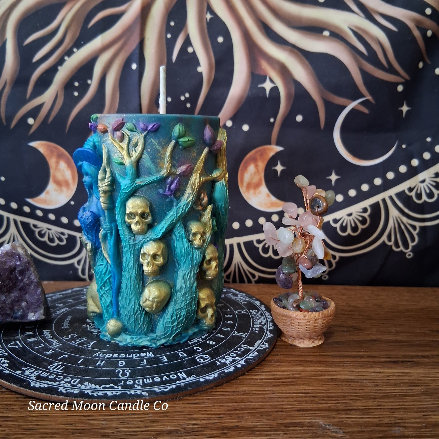 Amphitrite Goddess Witch Pillar Ritual Candle