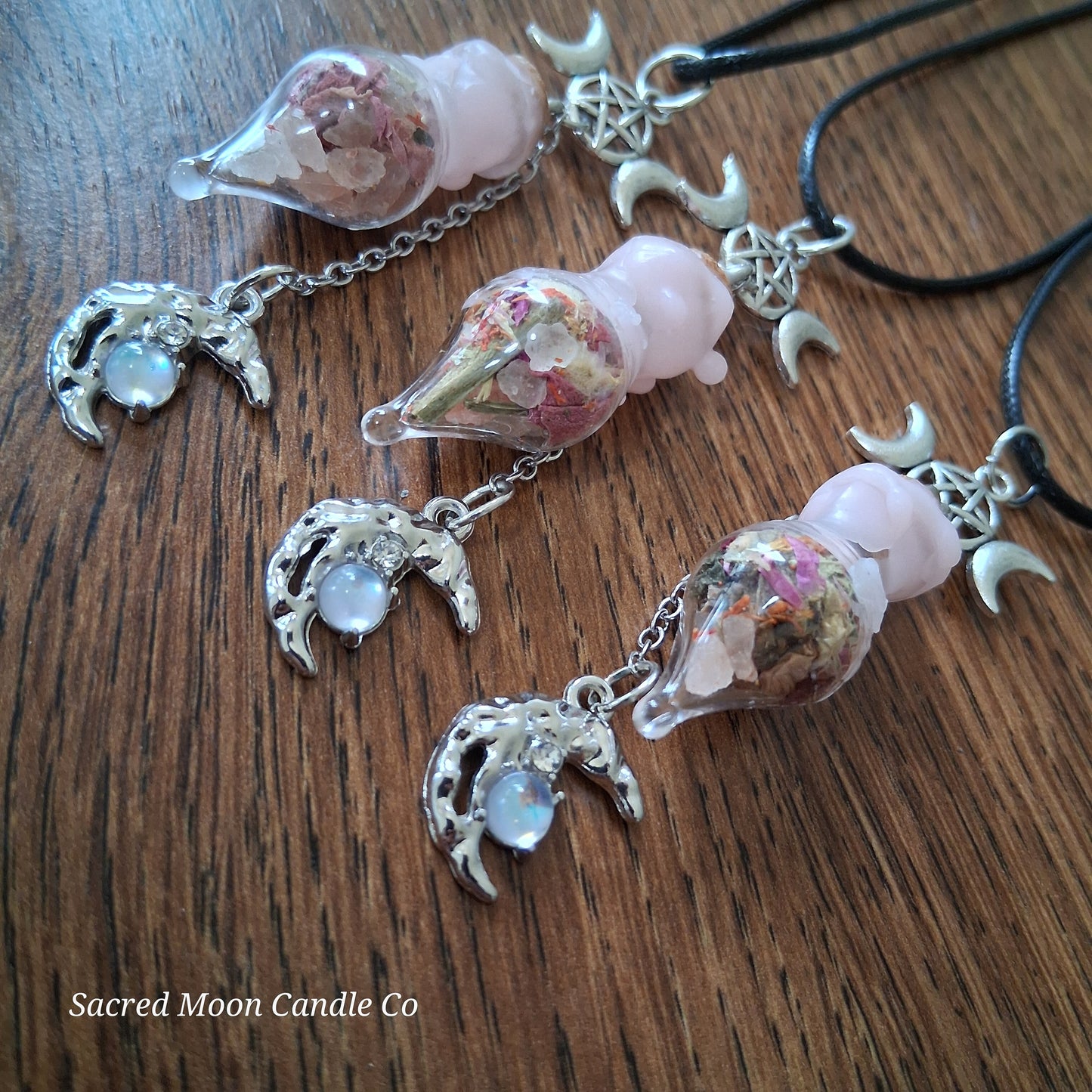 Blossoming Womb Fertility Spell Bottle Necklace