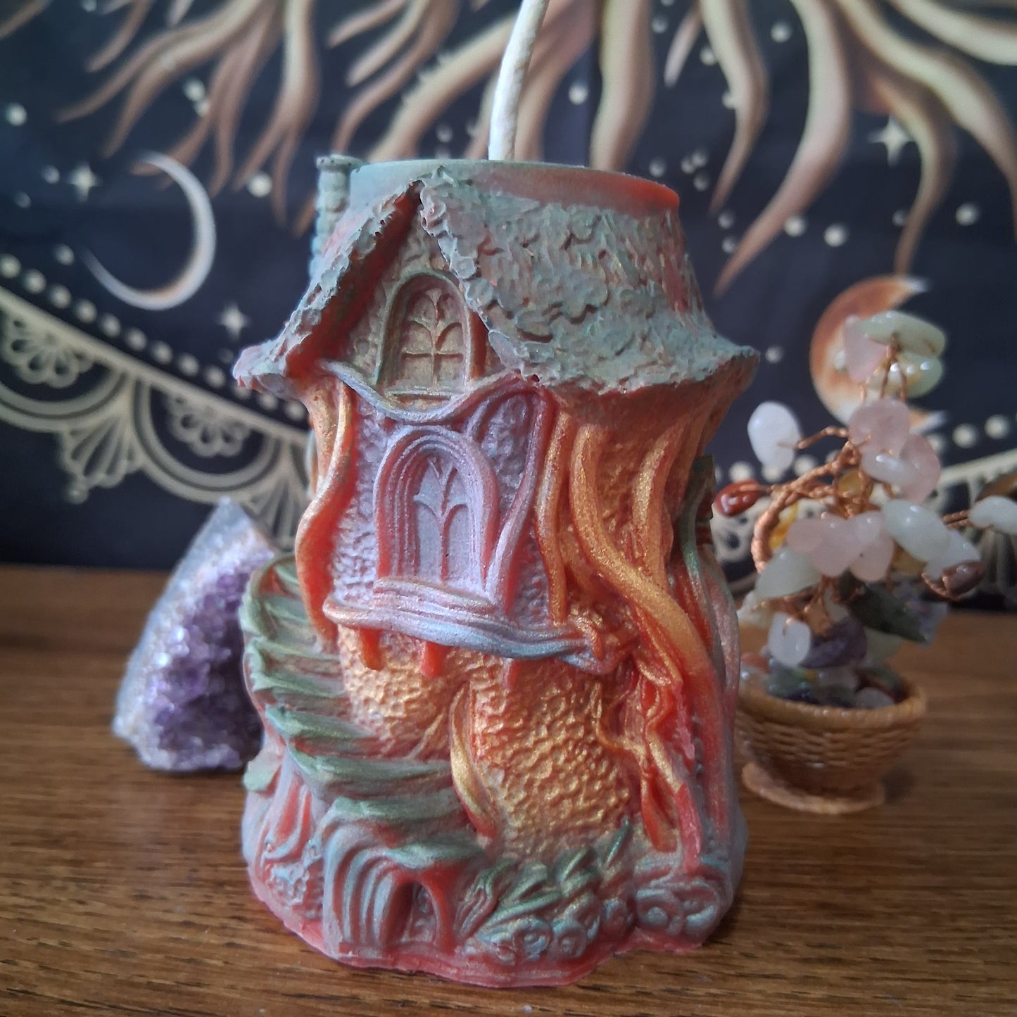 The Fae's Gingerbread Getaway Treehouse Candle