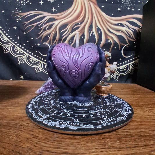 Morrigan's Fated Heart Ritual Pillar Candle