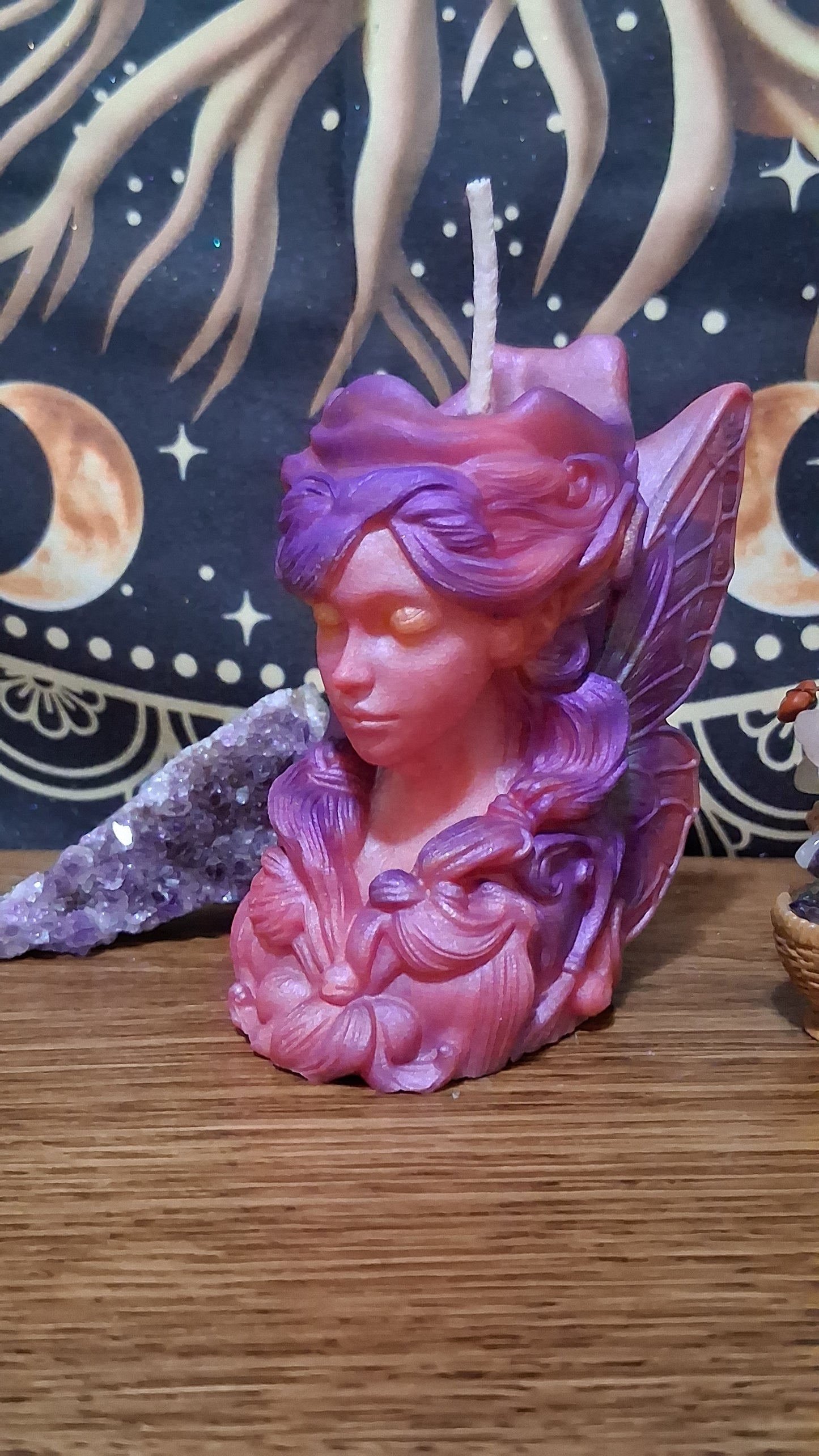 Aurora's Bloom Fairy Pillar Candle
