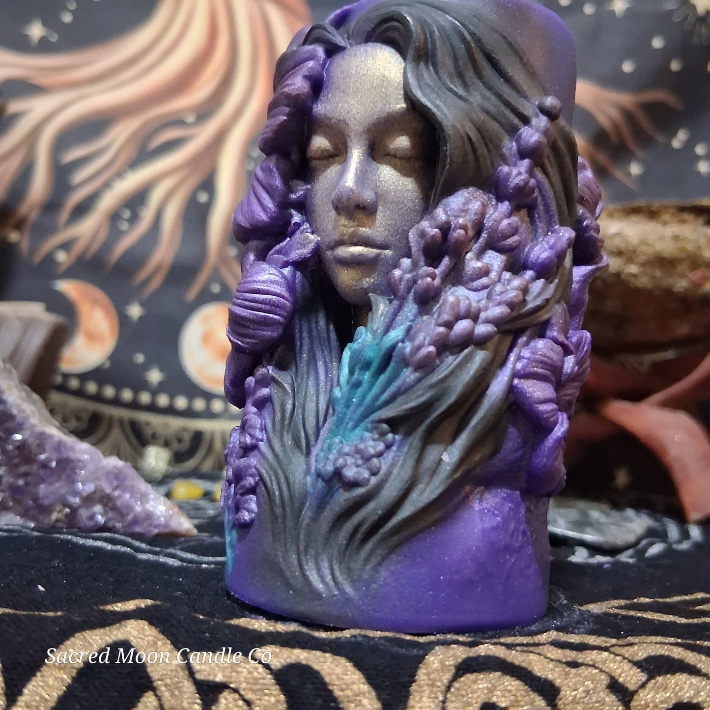 Hibiscus Goddess Ritual Pillar Candle