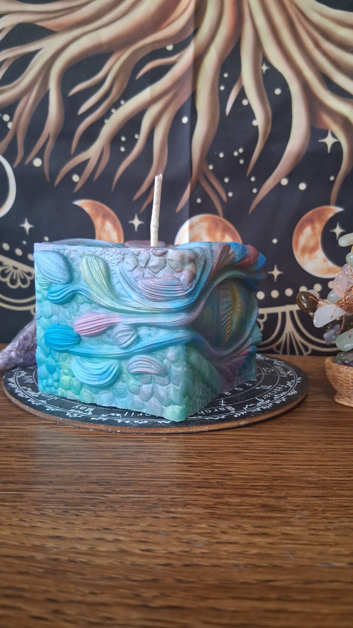 Rainbow Dragon's Gaze Elixir Pillar Candle