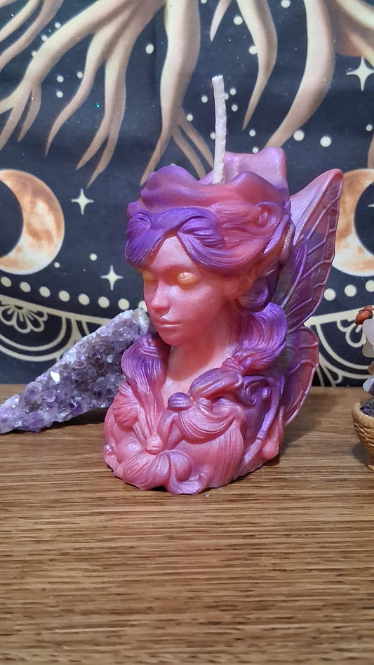 Aurora's Bloom Fairy Pillar Candle