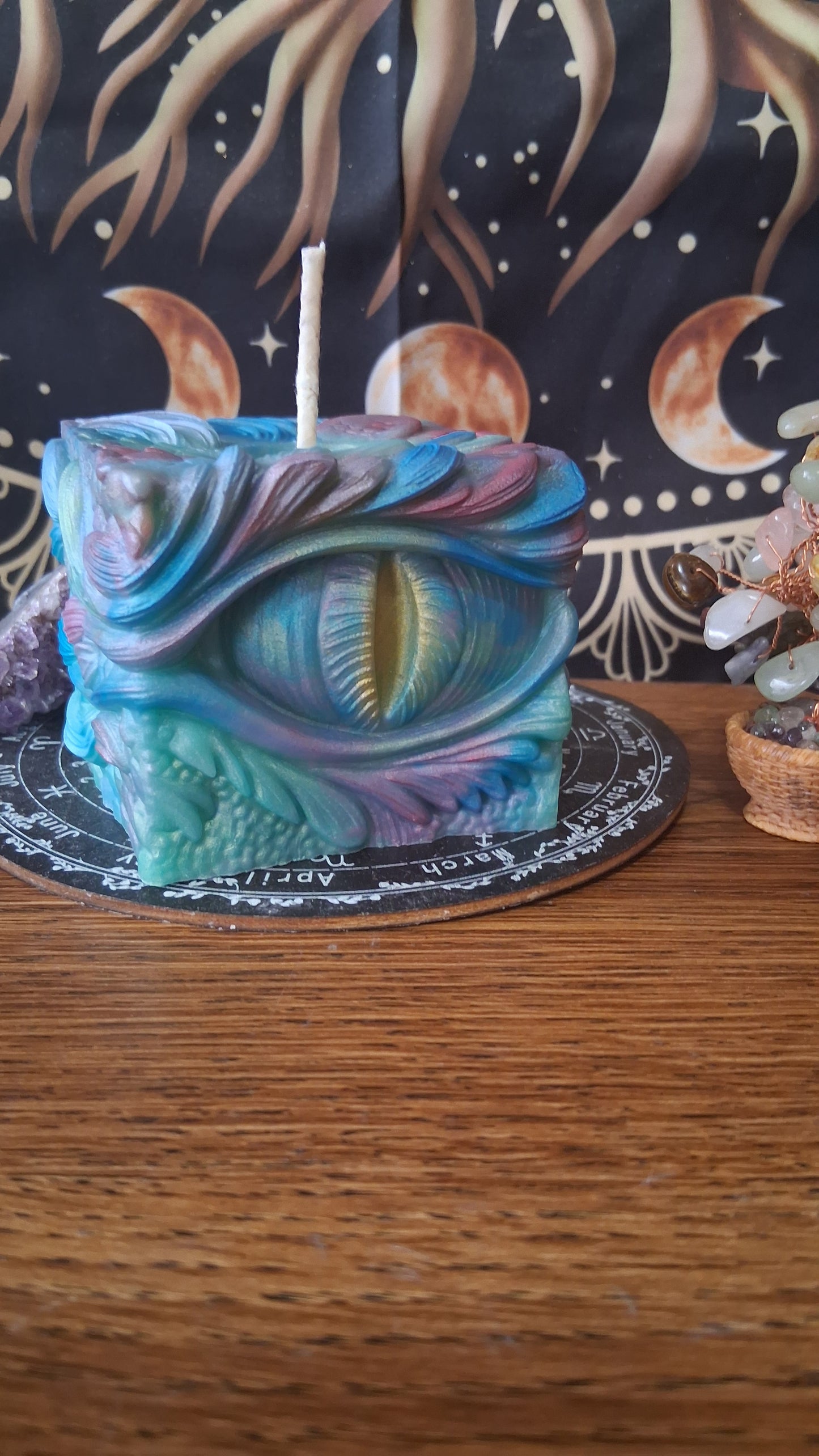 Rainbow Dragon's Gaze Elixir Pillar Candle