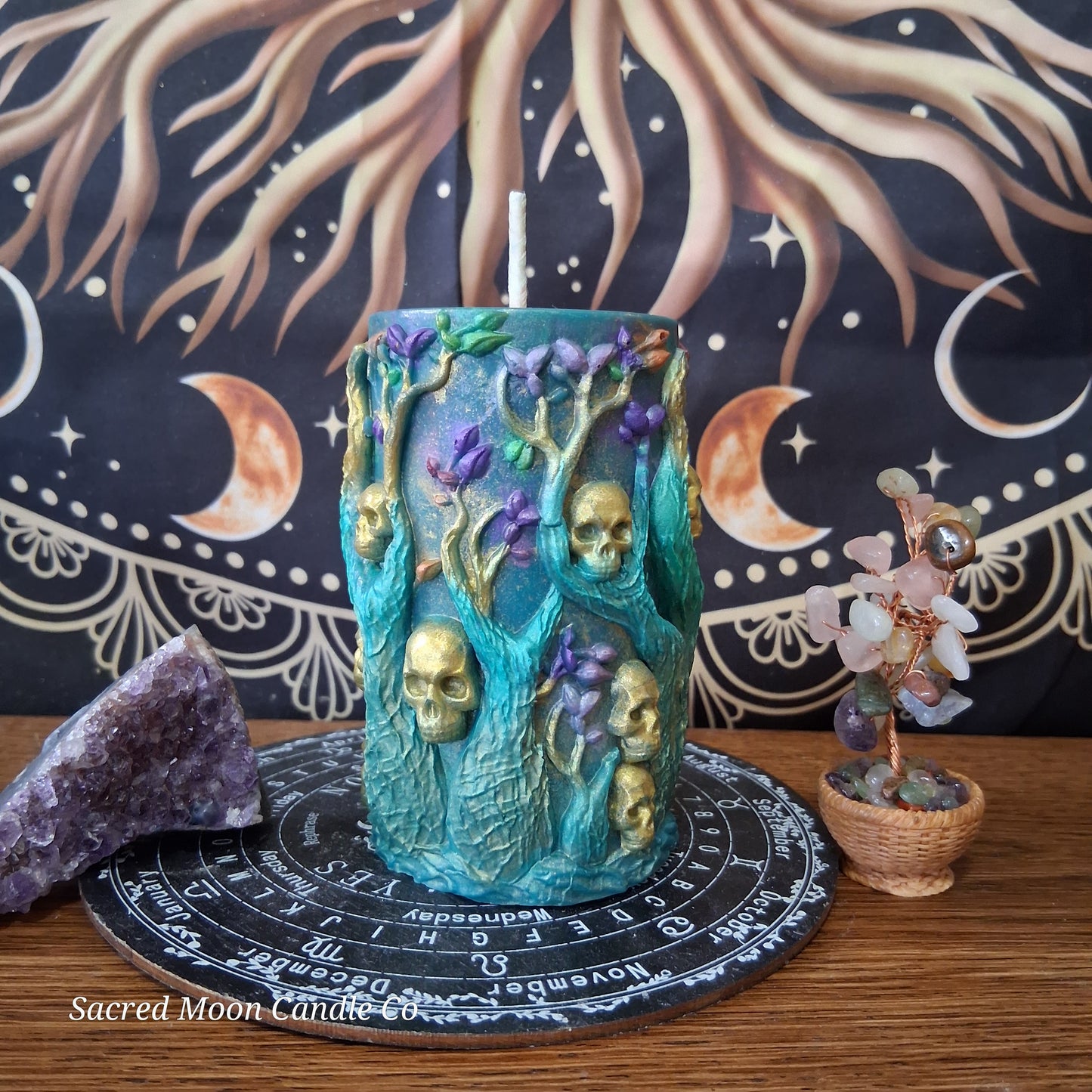 Amphitrite Goddess Witch Pillar Ritual Candle