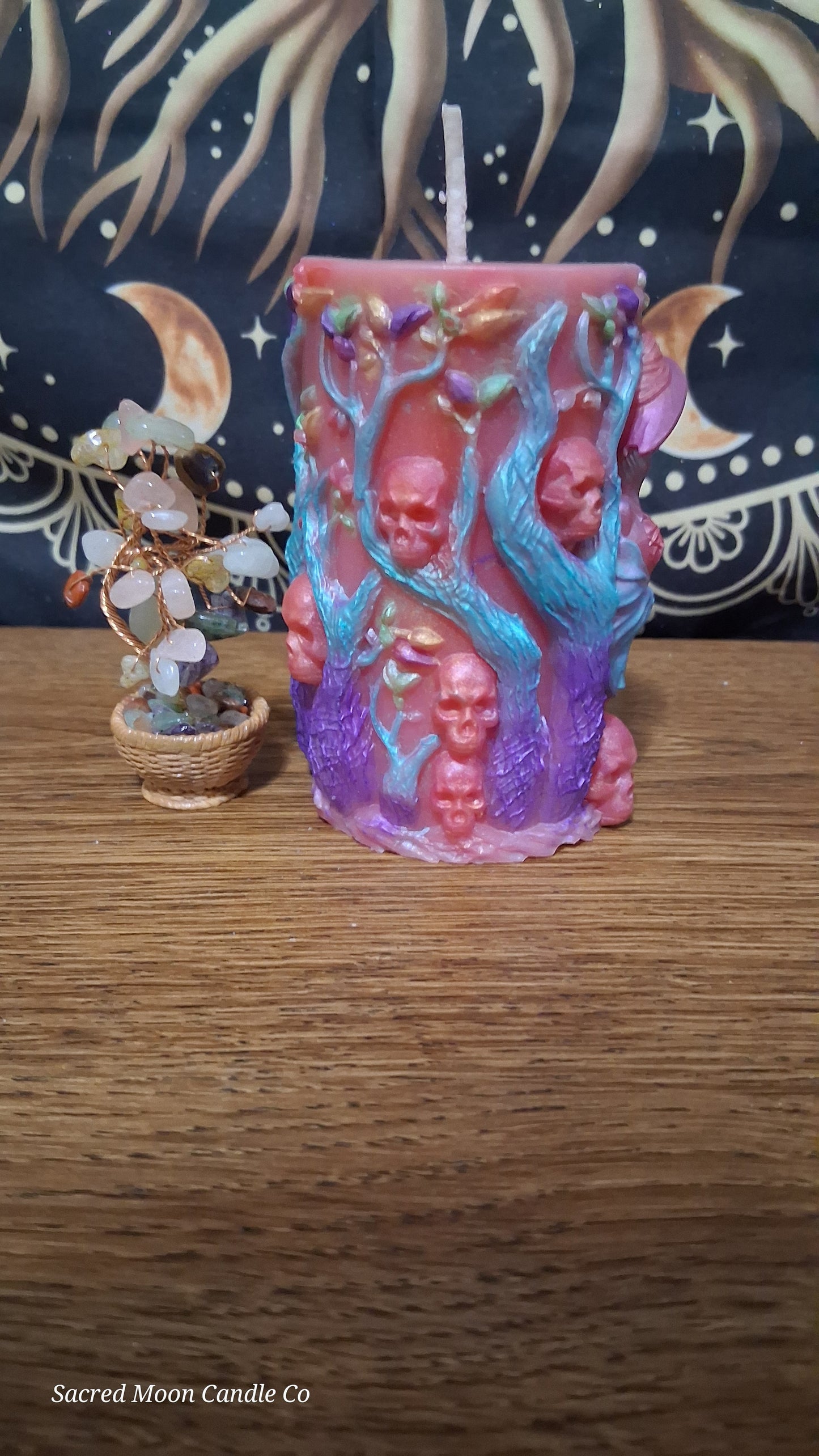 Aphrodite's Cove Witch Pillar Ritual Candle in pink