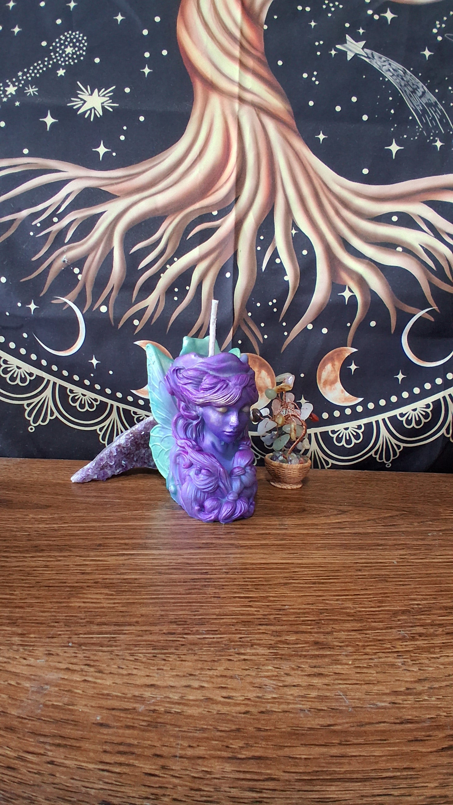 Moonbeam Fairy Pillar Candle