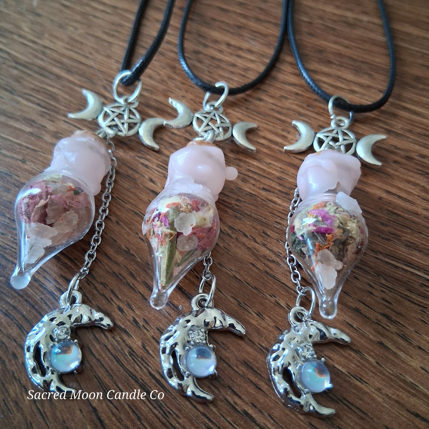 Blossoming Womb Fertility Spell Bottle Necklace