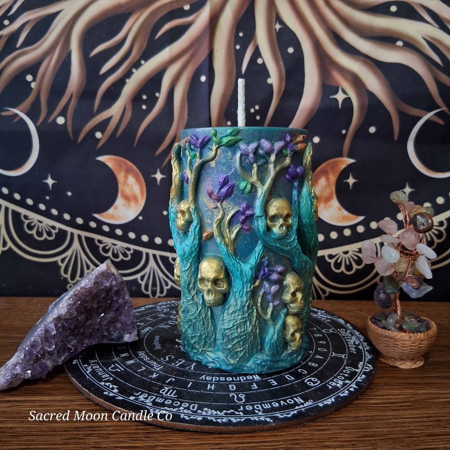 Amphitrite Goddess Witch Pillar Ritual Candle