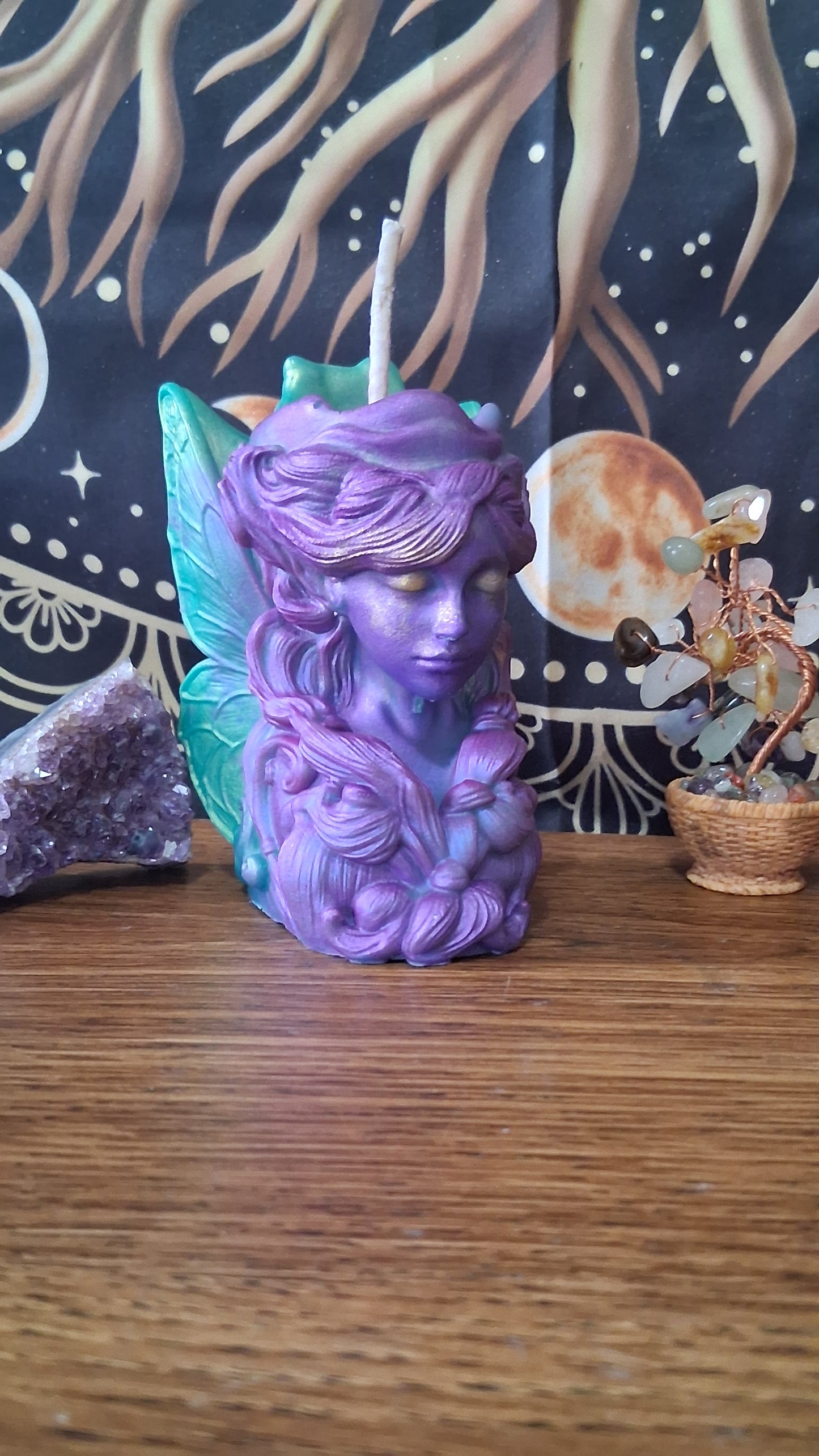 Moonbeam Fairy Pillar Candle
