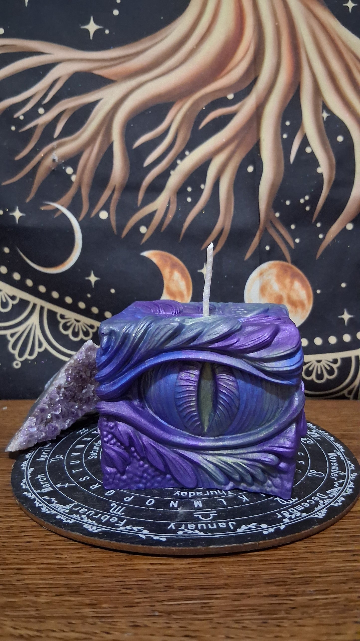 Saffron Dragon's Gaze Elixir Pillar Candle