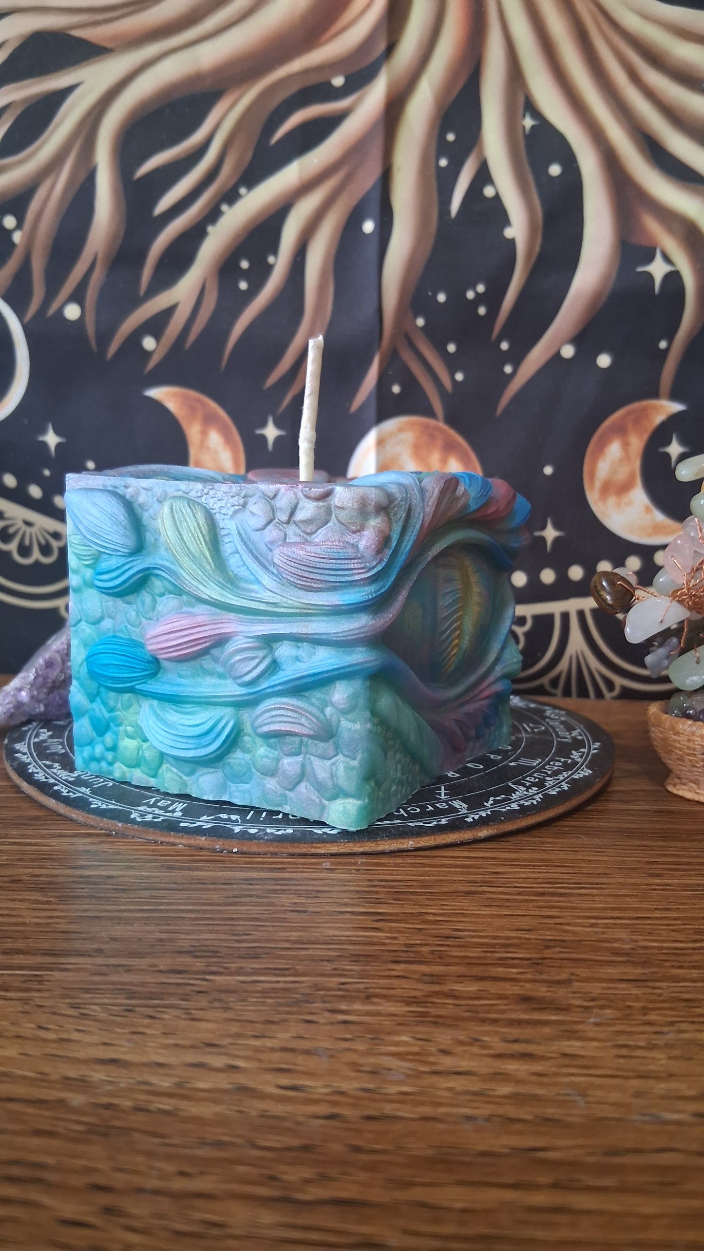 Rainbow Dragon's Gaze Elixir Pillar Candle
