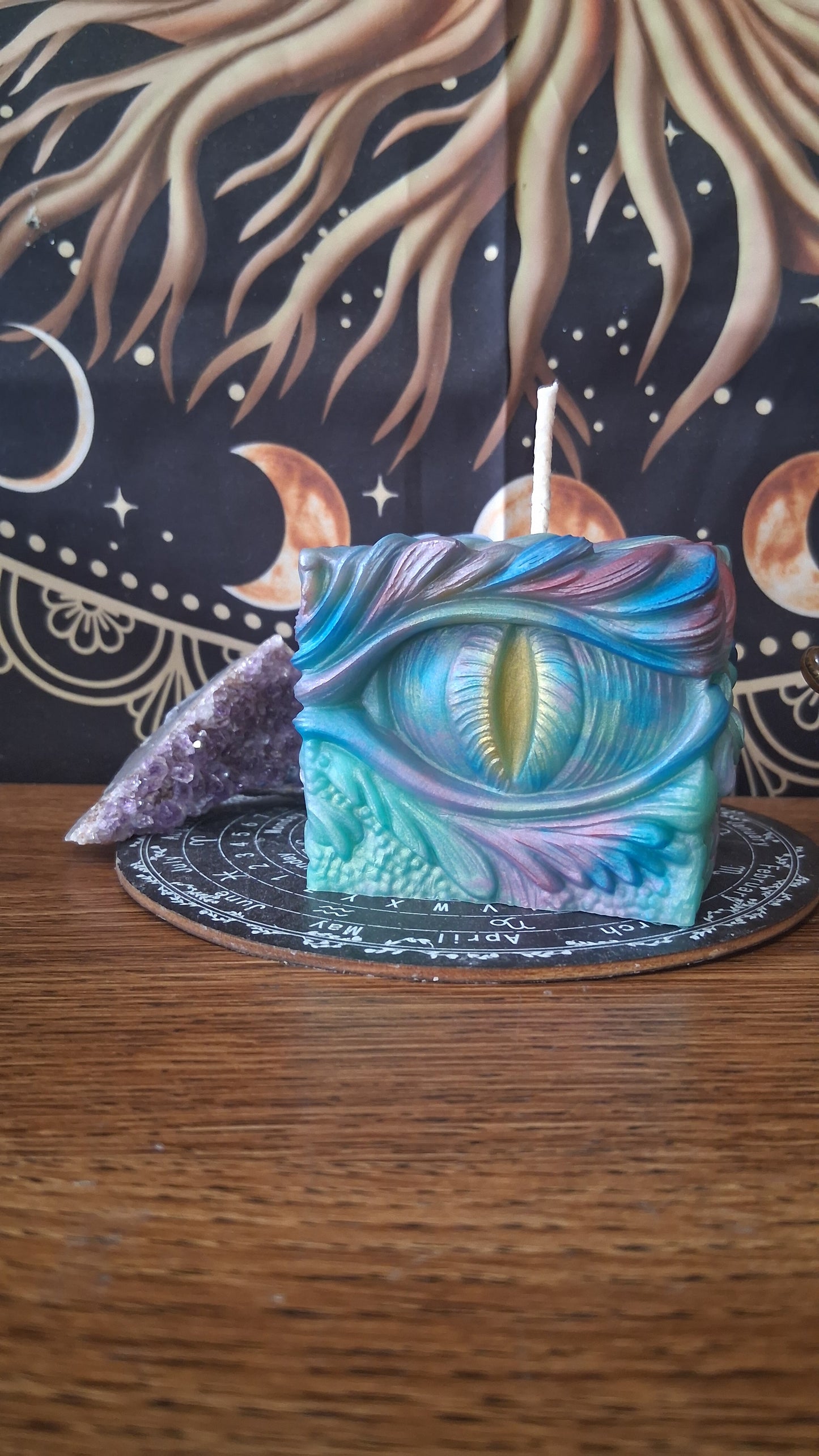 Rainbow Dragon's Gaze Elixir Pillar Candle