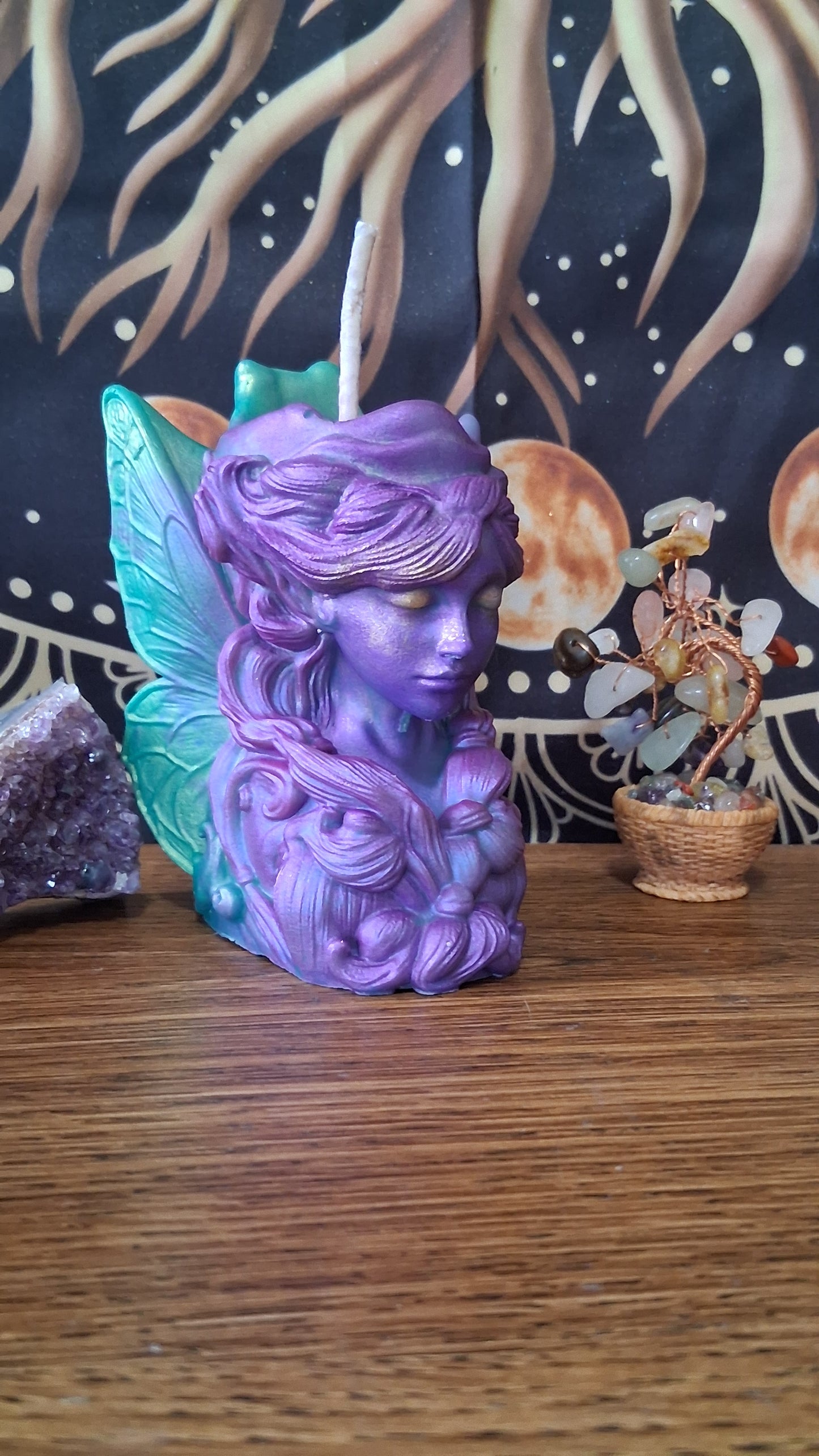 Moonbeam Fairy Pillar Candle