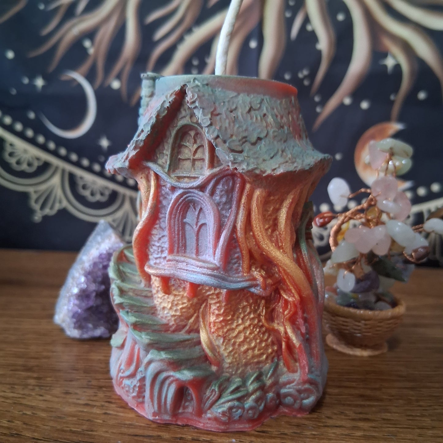 The Fae's Gingerbread Getaway Treehouse Candle