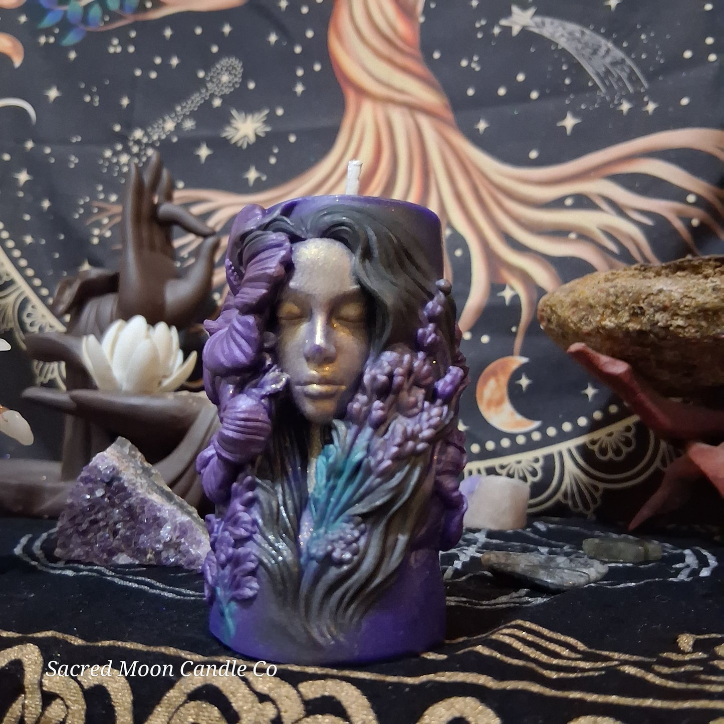 Hibiscus Goddess Ritual Pillar Candle