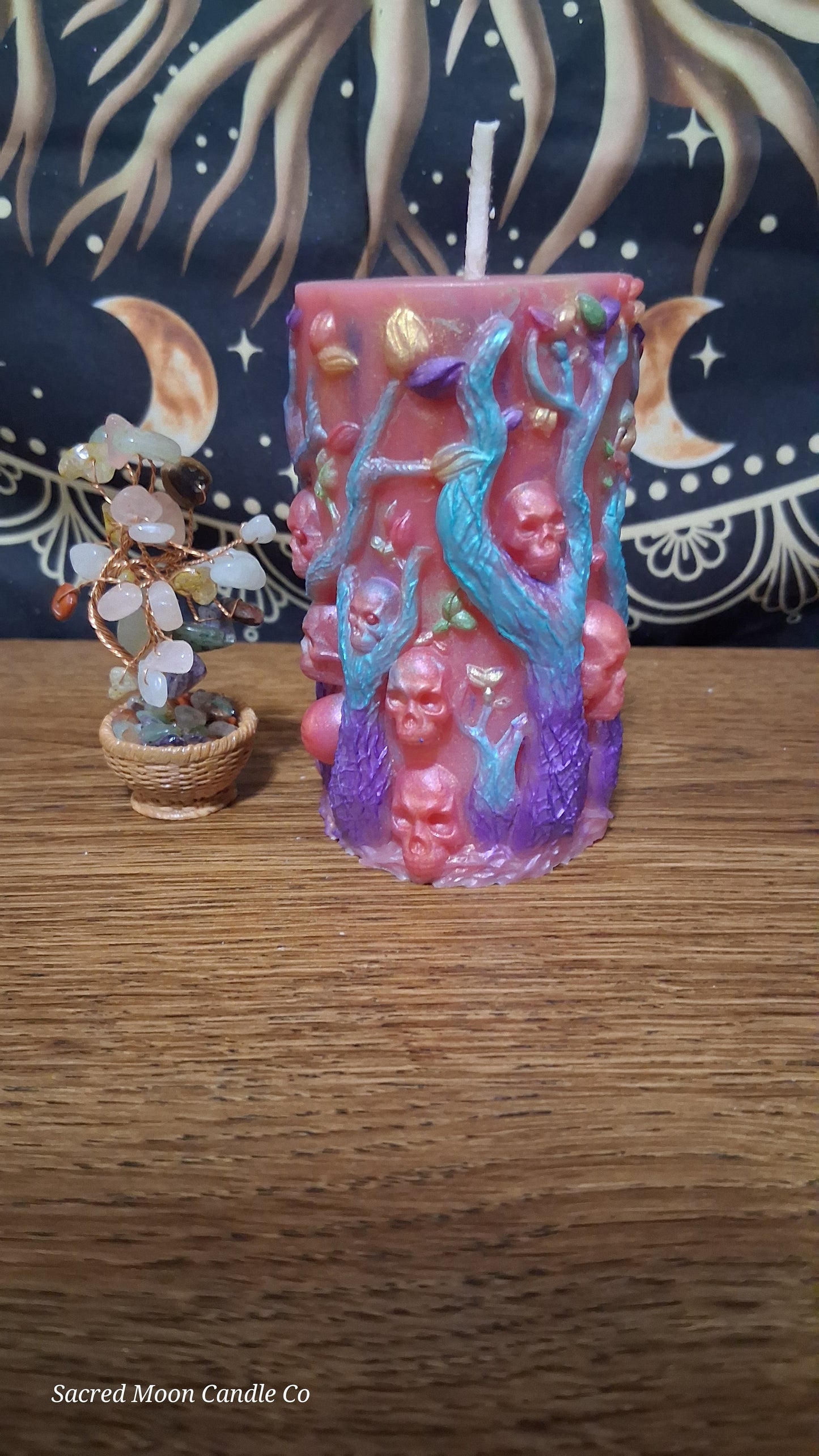 Aphrodite's Cove Witch Pillar Ritual Candle in pink