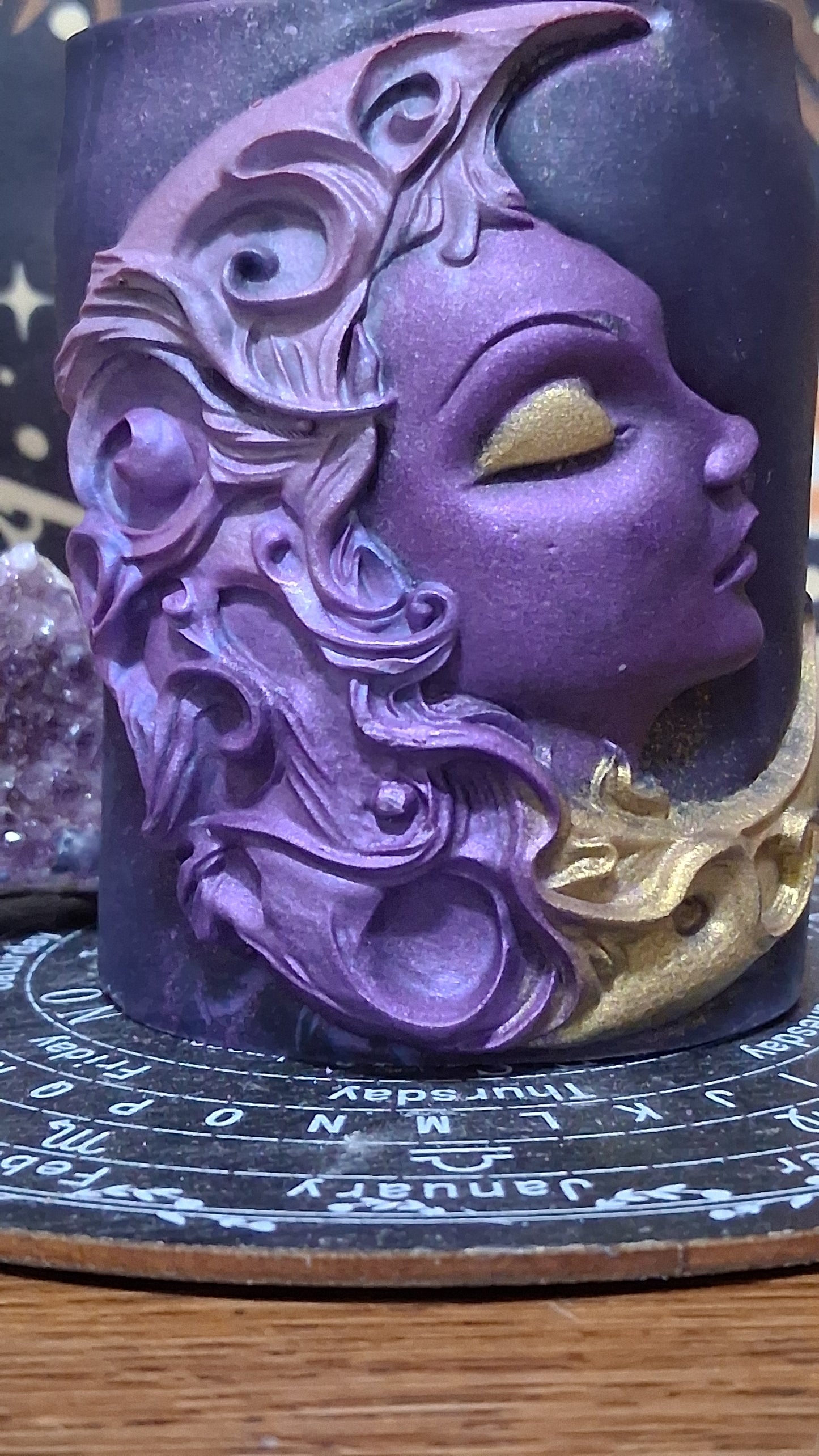 Hera Moon Goddess Ritual Pillar Candle