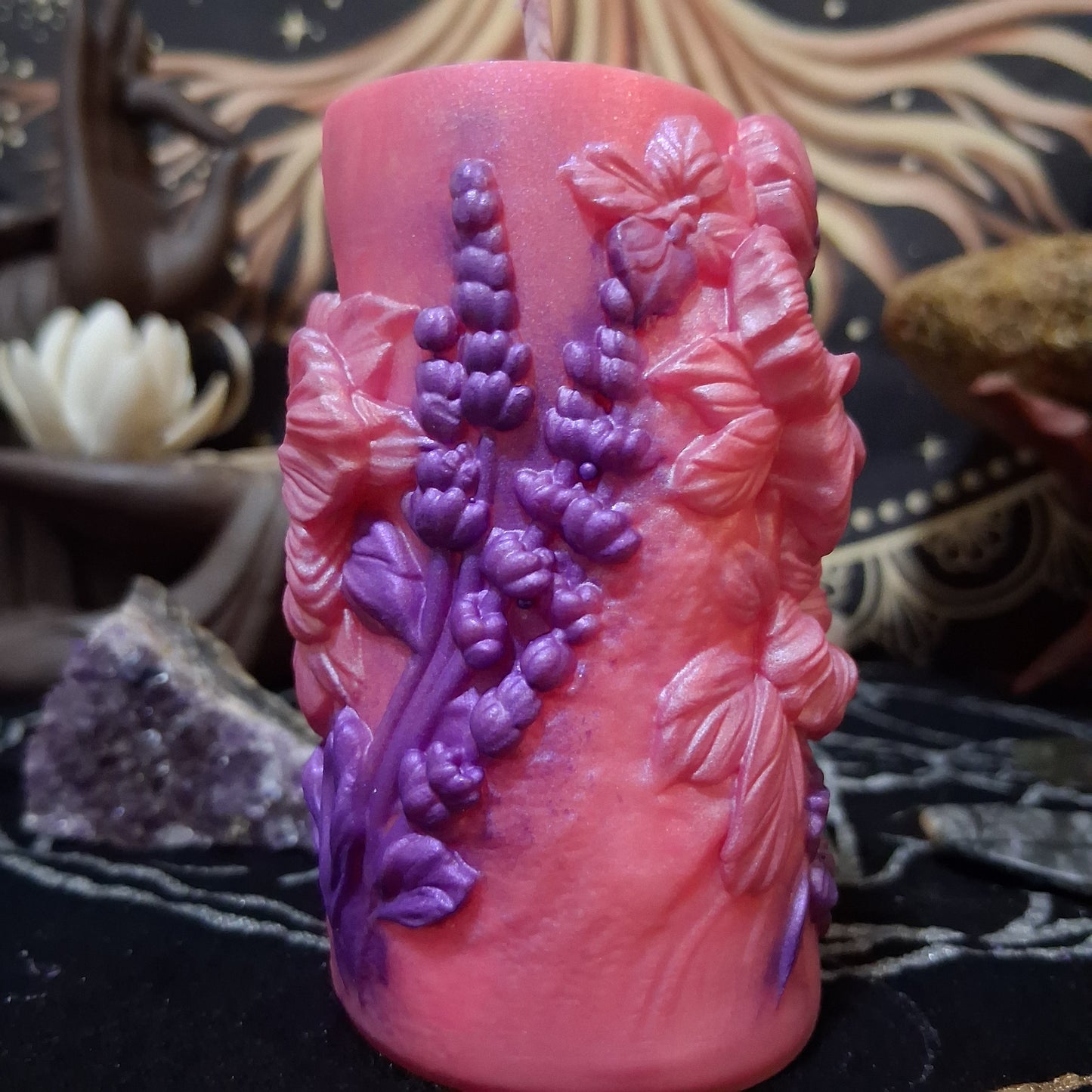 Hibiscus Goddess Ritual Pillar Candle