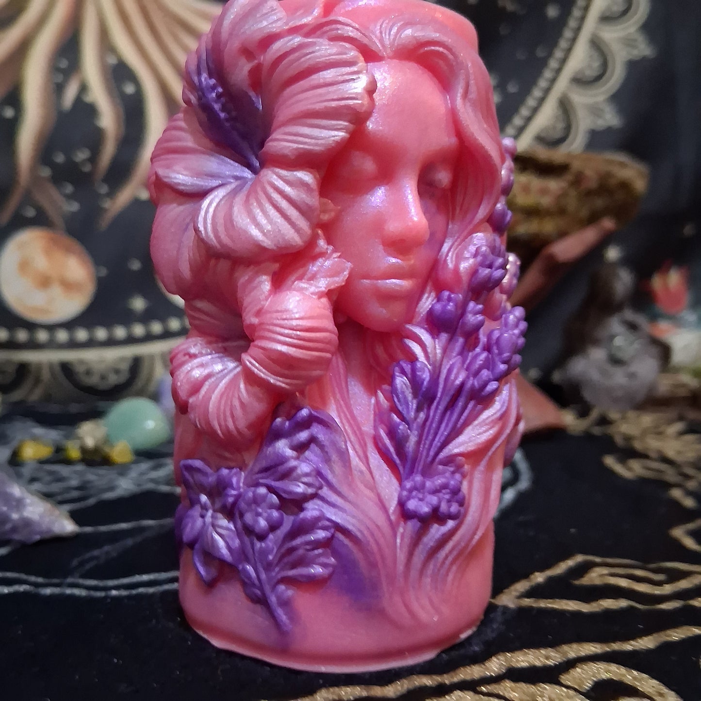 Hibiscus Goddess Ritual Pillar Candle